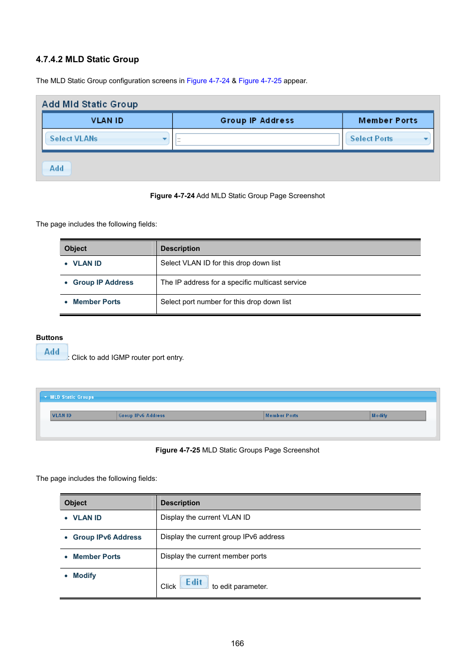 2 mld static group | PLANET GS-4210-8P2T2S User Manual | Page 166 / 331