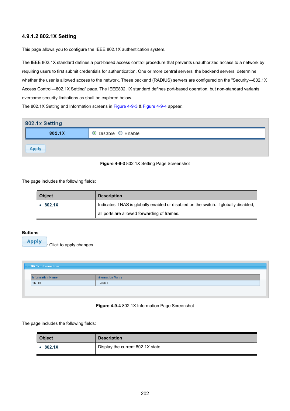 2 802.1x setting | PLANET GS-4210-8P2T2S User Manual | Page 202 / 331