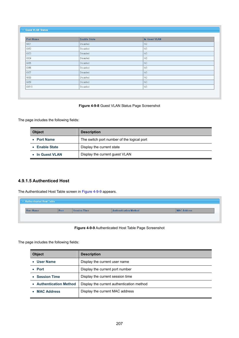 5 authenticed host | PLANET GS-4210-8P2T2S User Manual | Page 207 / 331