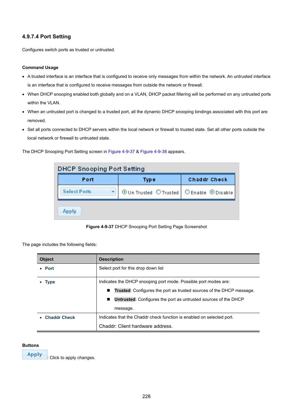 4 port setting | PLANET GS-4210-8P2T2S User Manual | Page 228 / 331