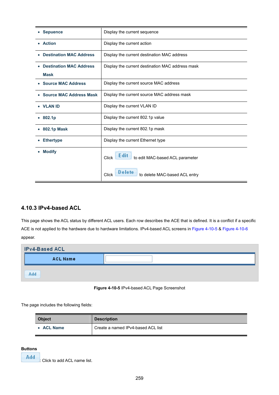 3 ipv4-based acl | PLANET GS-4210-8P2T2S User Manual | Page 259 / 331