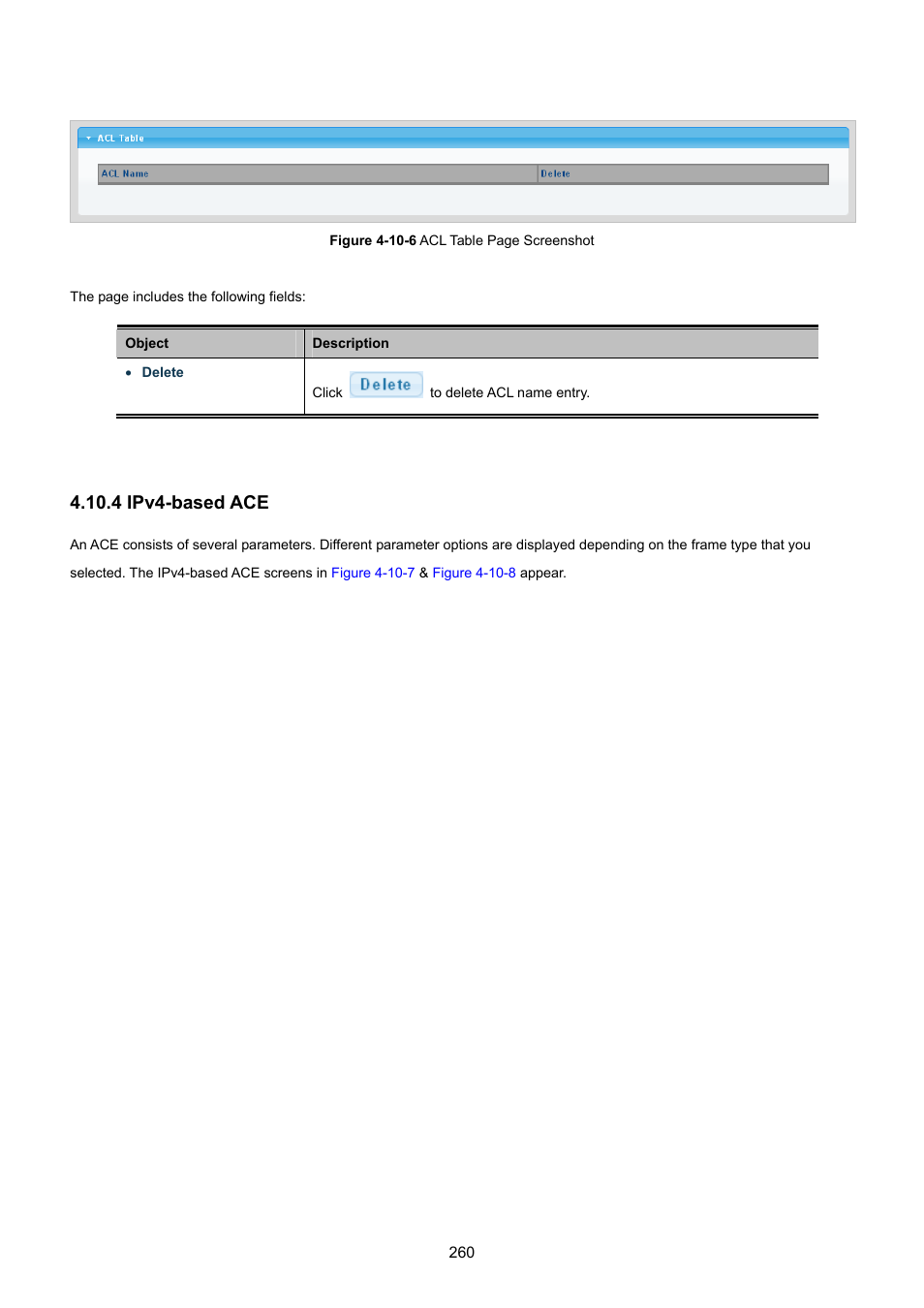 4 ipv4-based ace | PLANET GS-4210-8P2T2S User Manual | Page 260 / 331