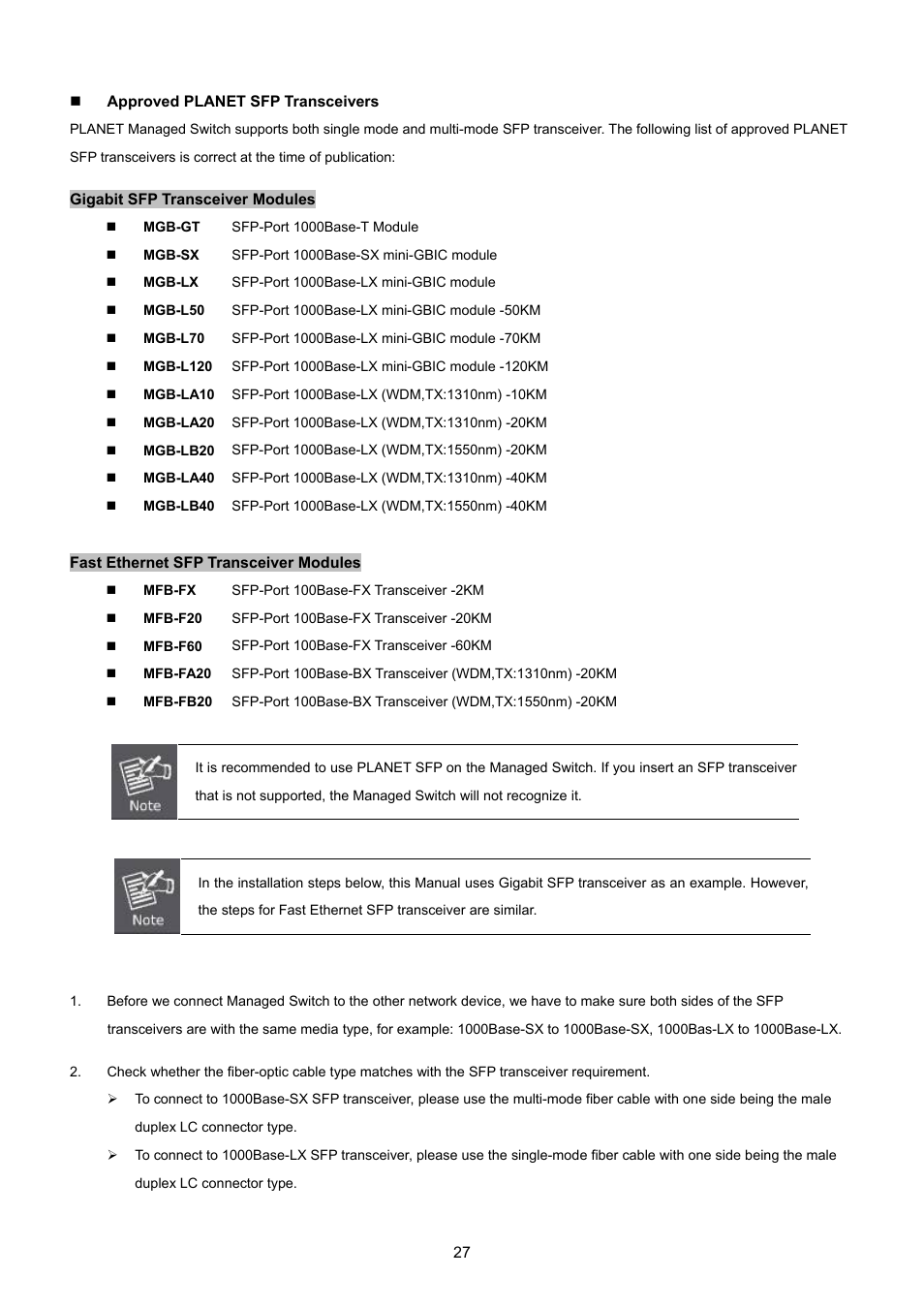 PLANET GS-4210-8P2T2S User Manual | Page 27 / 331