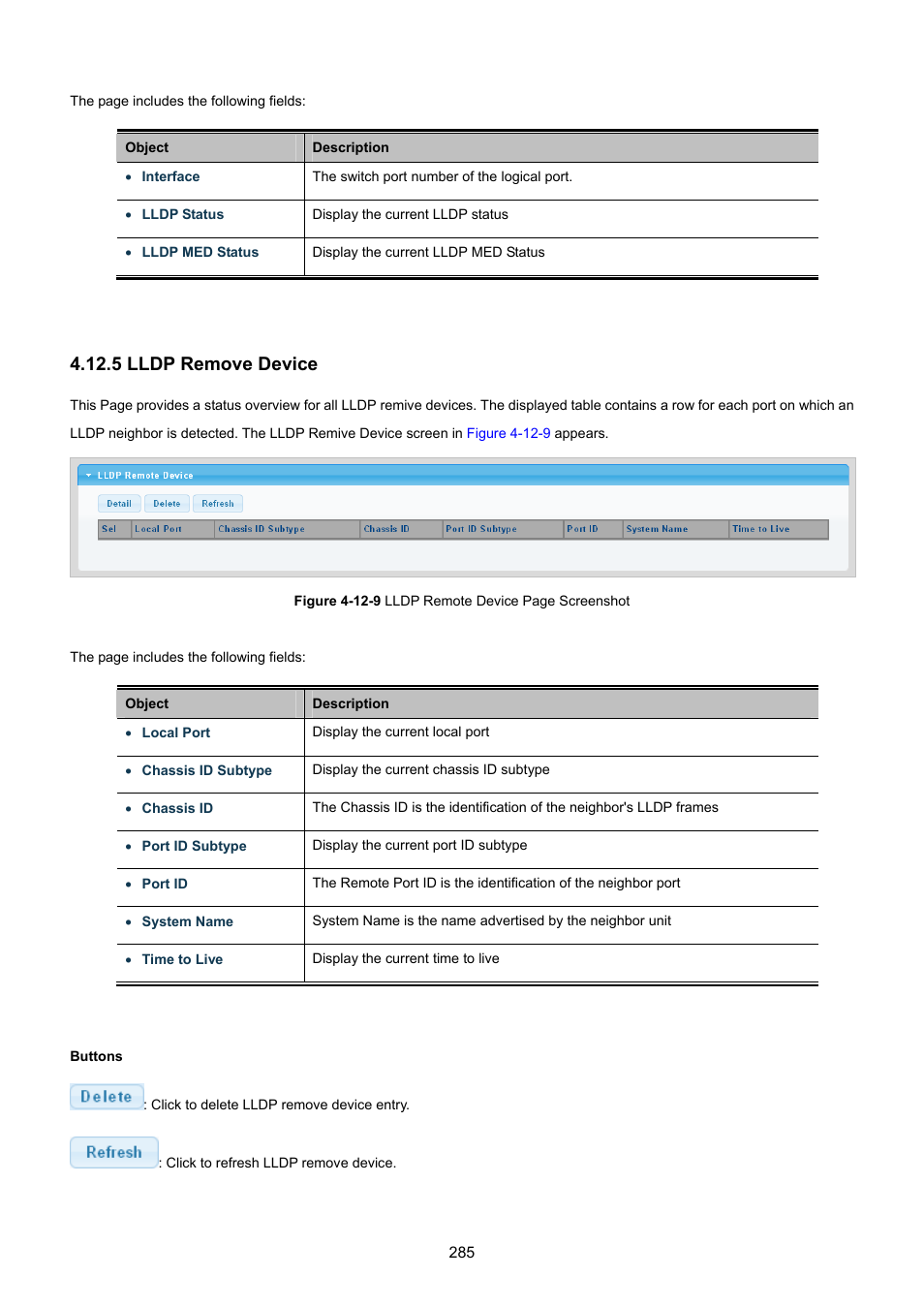 5 lldp remove device | PLANET GS-4210-8P2T2S User Manual | Page 285 / 331