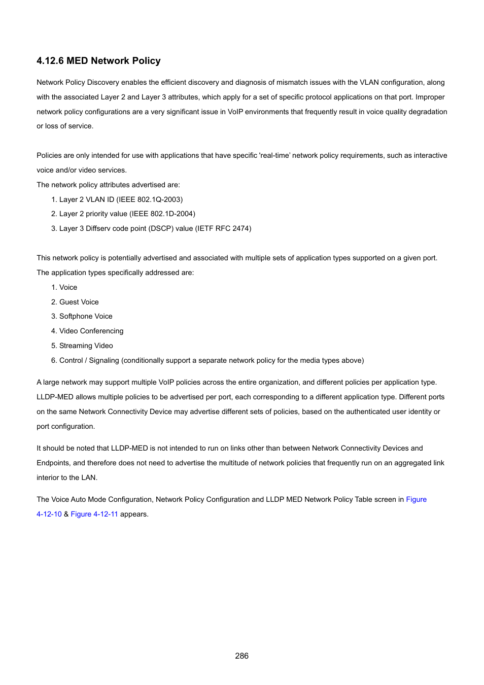 6 med network policy | PLANET GS-4210-8P2T2S User Manual | Page 286 / 331