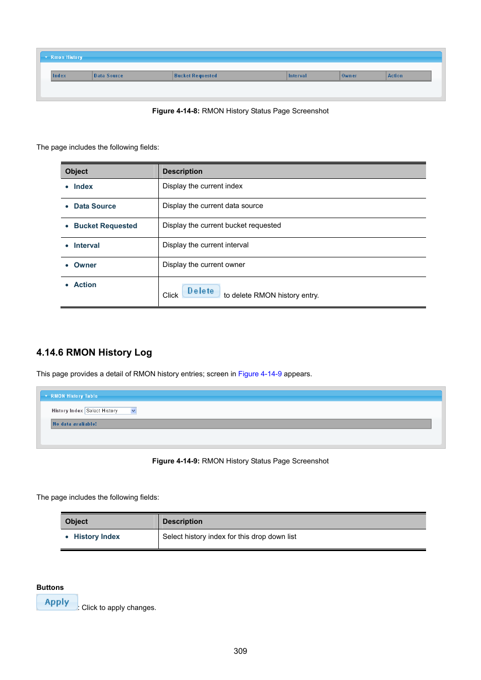 6 rmon history log | PLANET GS-4210-8P2T2S User Manual | Page 309 / 331