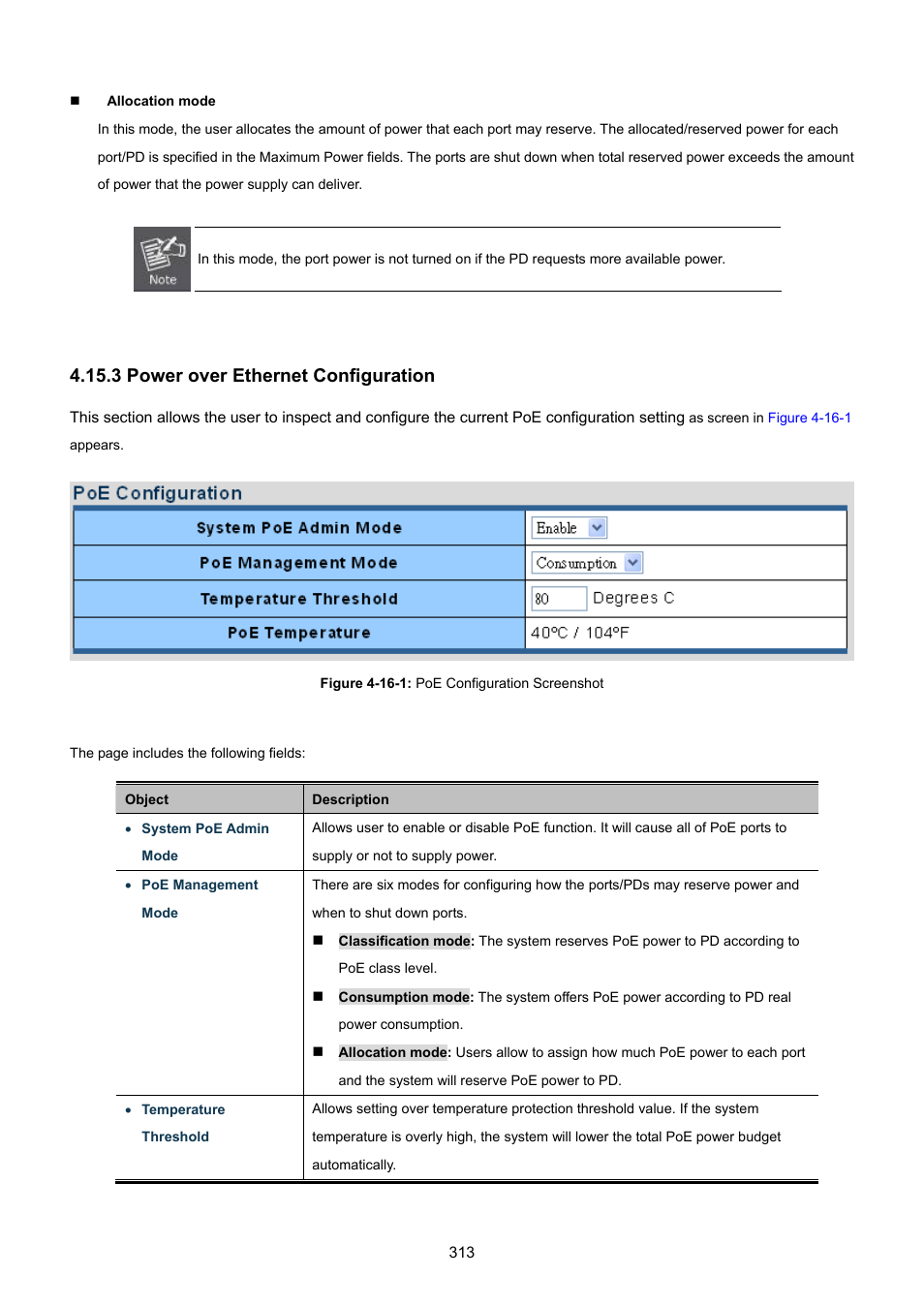 3 power over ethernet configuration | PLANET GS-4210-8P2T2S User Manual | Page 313 / 331