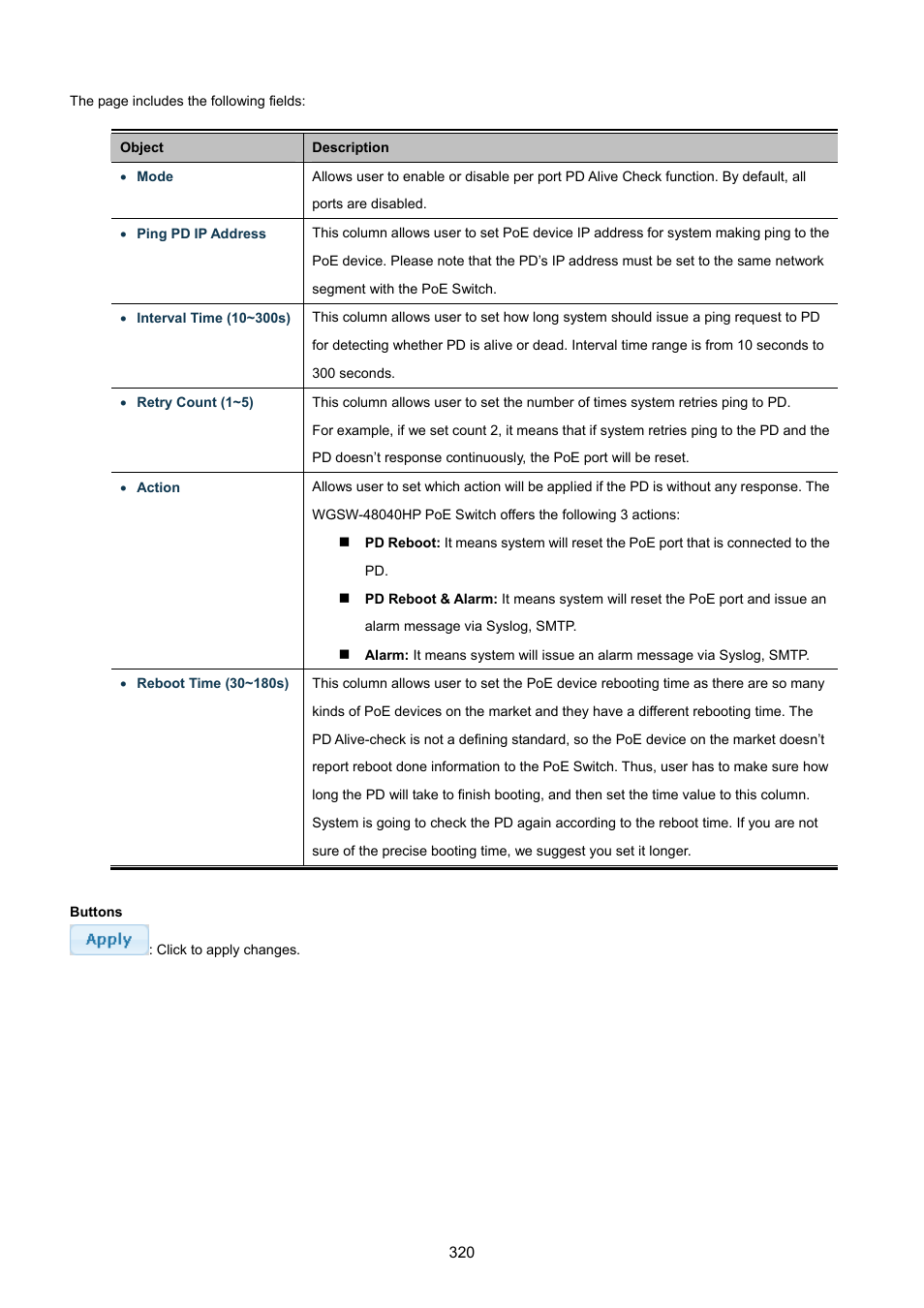 PLANET GS-4210-8P2T2S User Manual | Page 320 / 331