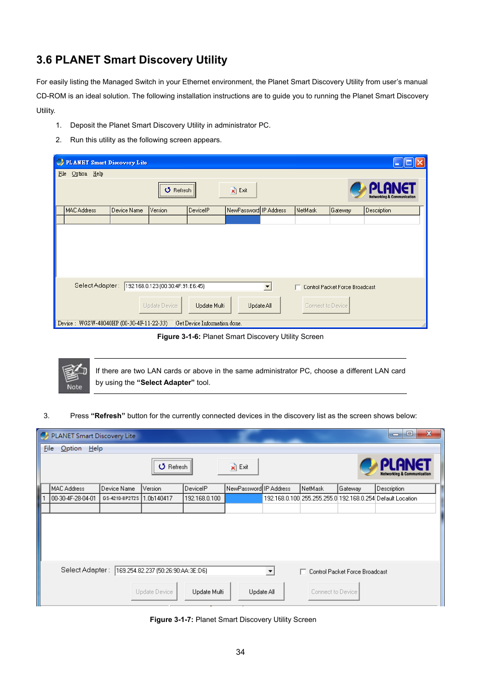 6 planet smart discovery utility | PLANET GS-4210-8P2T2S User Manual | Page 34 / 331