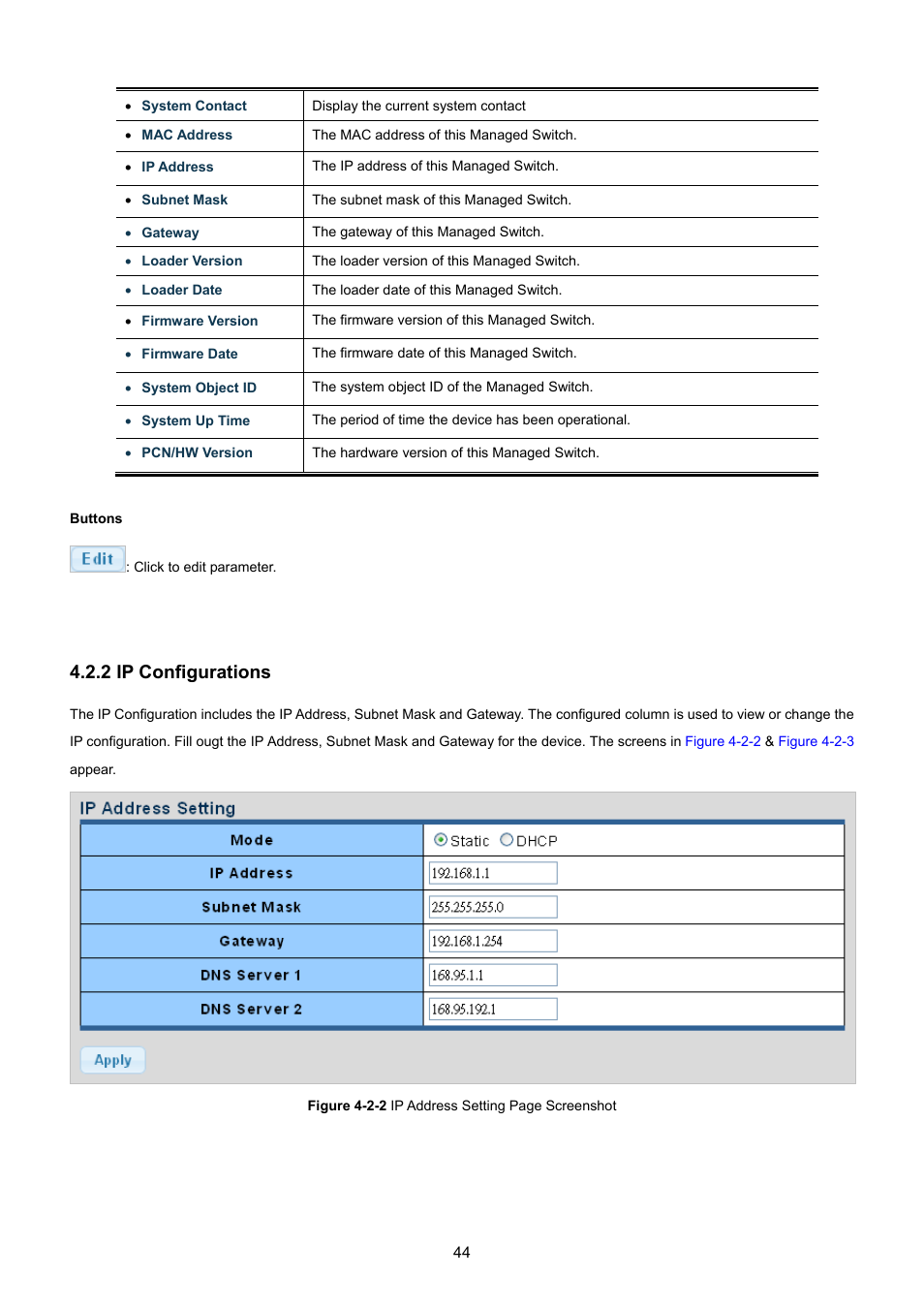 2 ip configurations | PLANET GS-4210-8P2T2S User Manual | Page 44 / 331