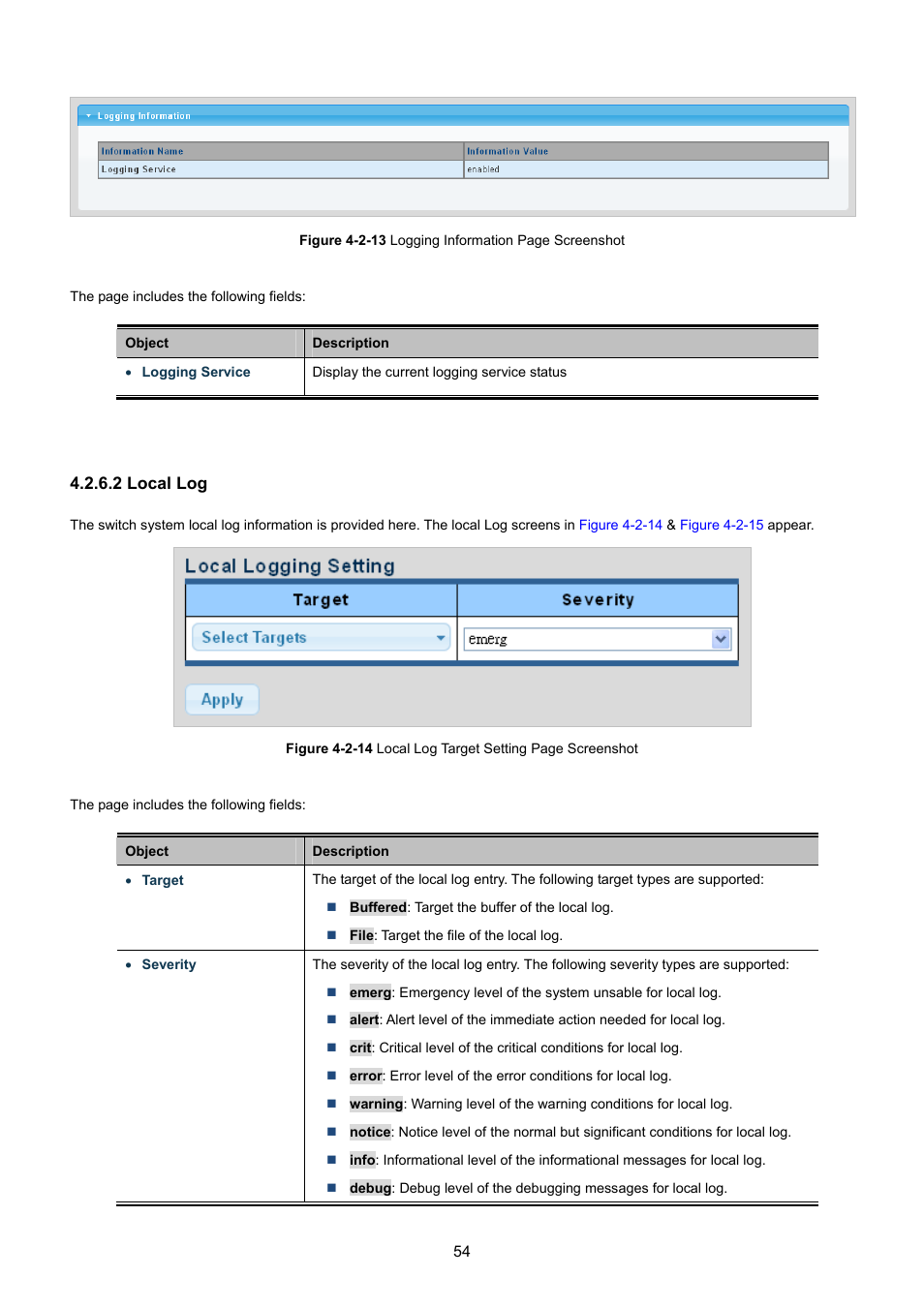 2 local log | PLANET GS-4210-8P2T2S User Manual | Page 54 / 331