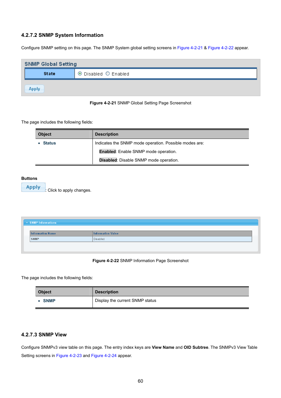 2 snmp system information, 3 snmp view | PLANET GS-4210-8P2T2S User Manual | Page 60 / 331