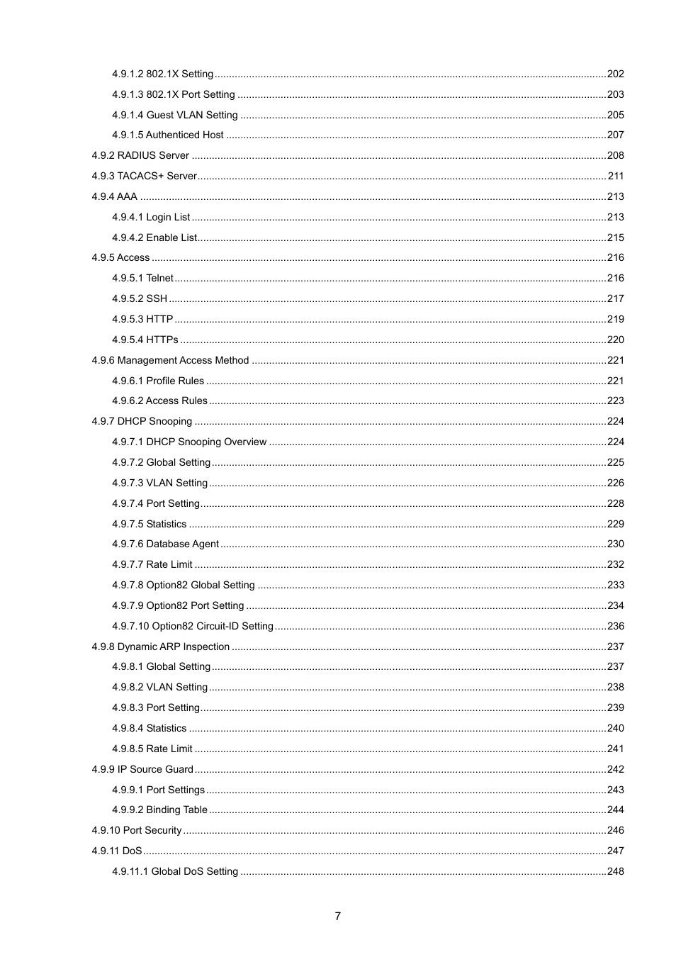 PLANET GS-4210-8P2T2S User Manual | Page 7 / 331