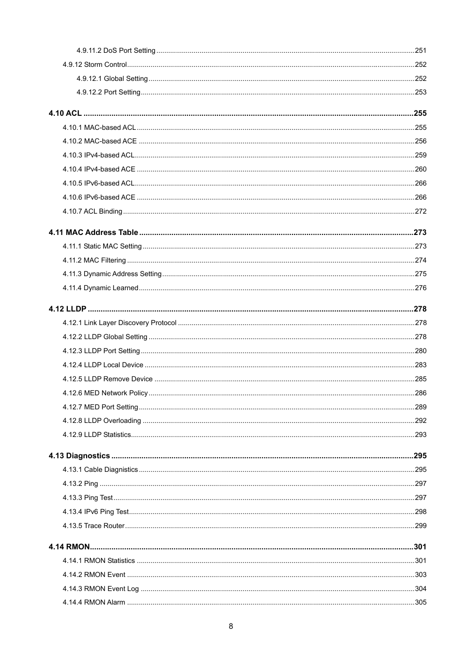 PLANET GS-4210-8P2T2S User Manual | Page 8 / 331