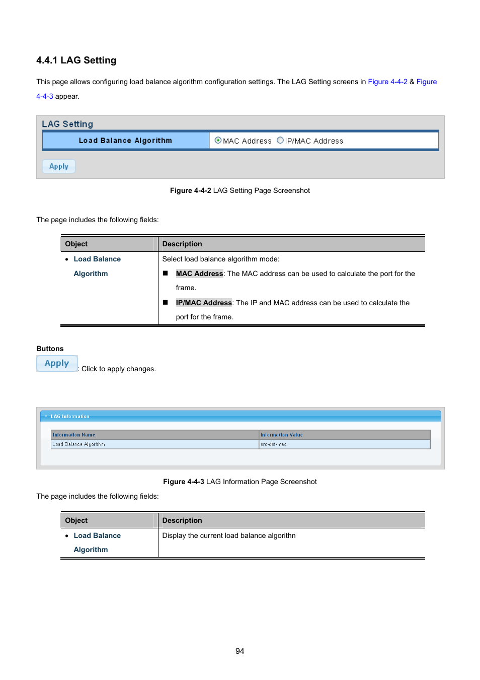 1 lag setting | PLANET GS-4210-8P2T2S User Manual | Page 94 / 331