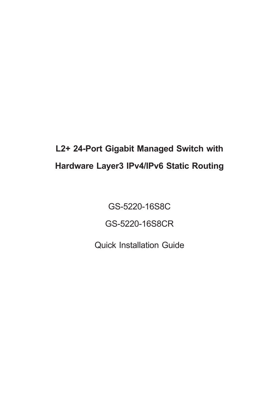 PLANET GS-5220-16S8C User Manual | 16 pages