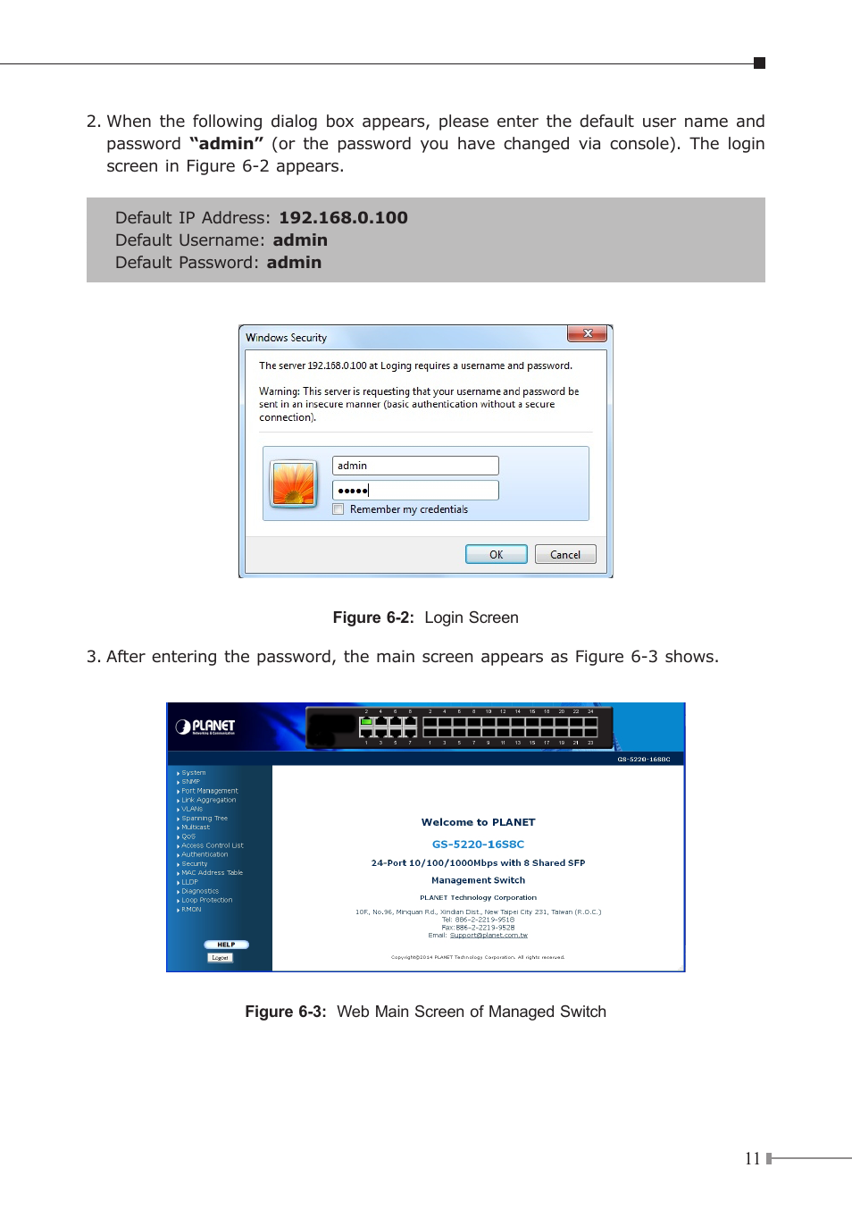 PLANET GS-5220-16S8C User Manual | Page 11 / 16