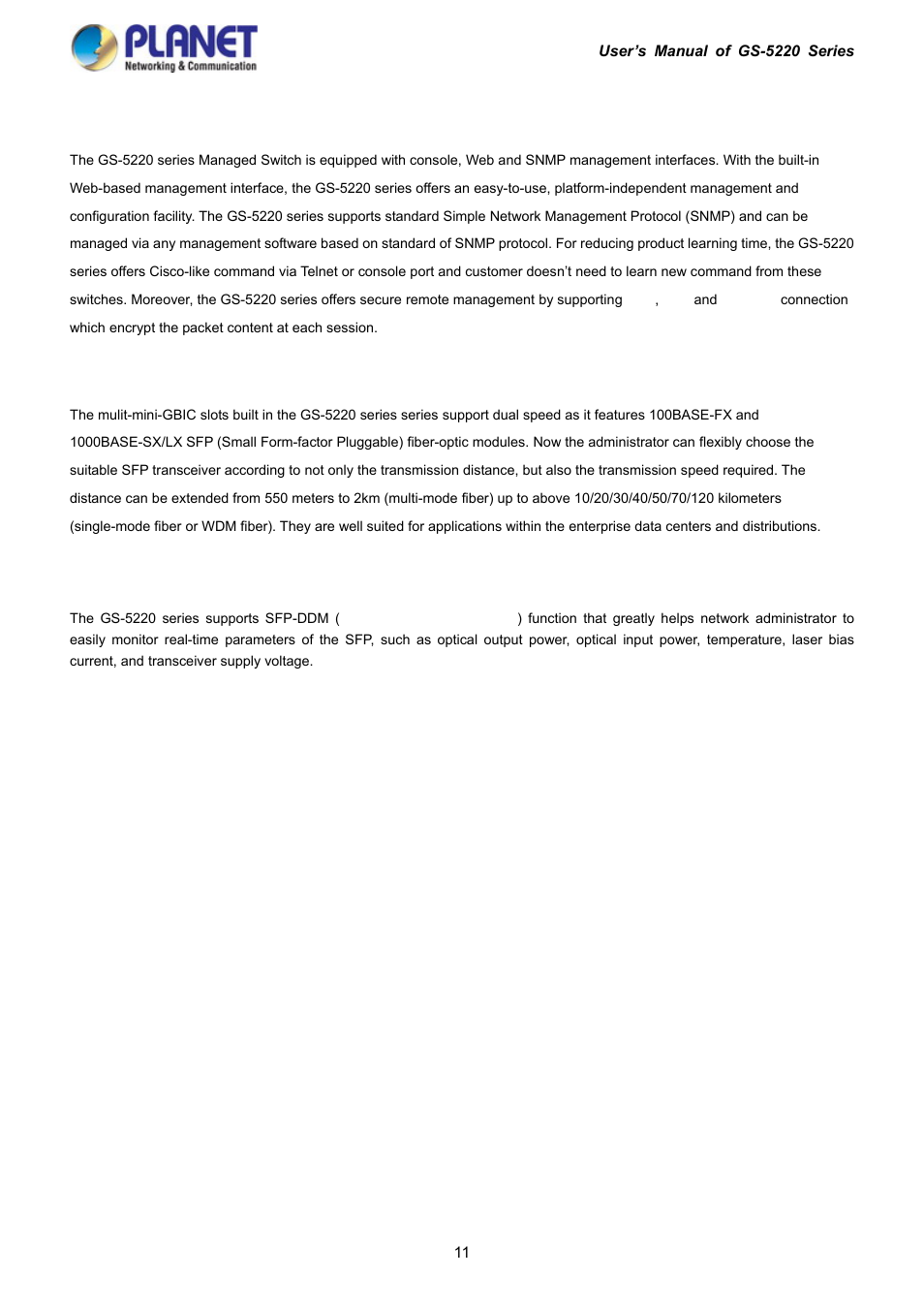 PLANET GS-5220-16S8C User Manual | Page 11 / 343