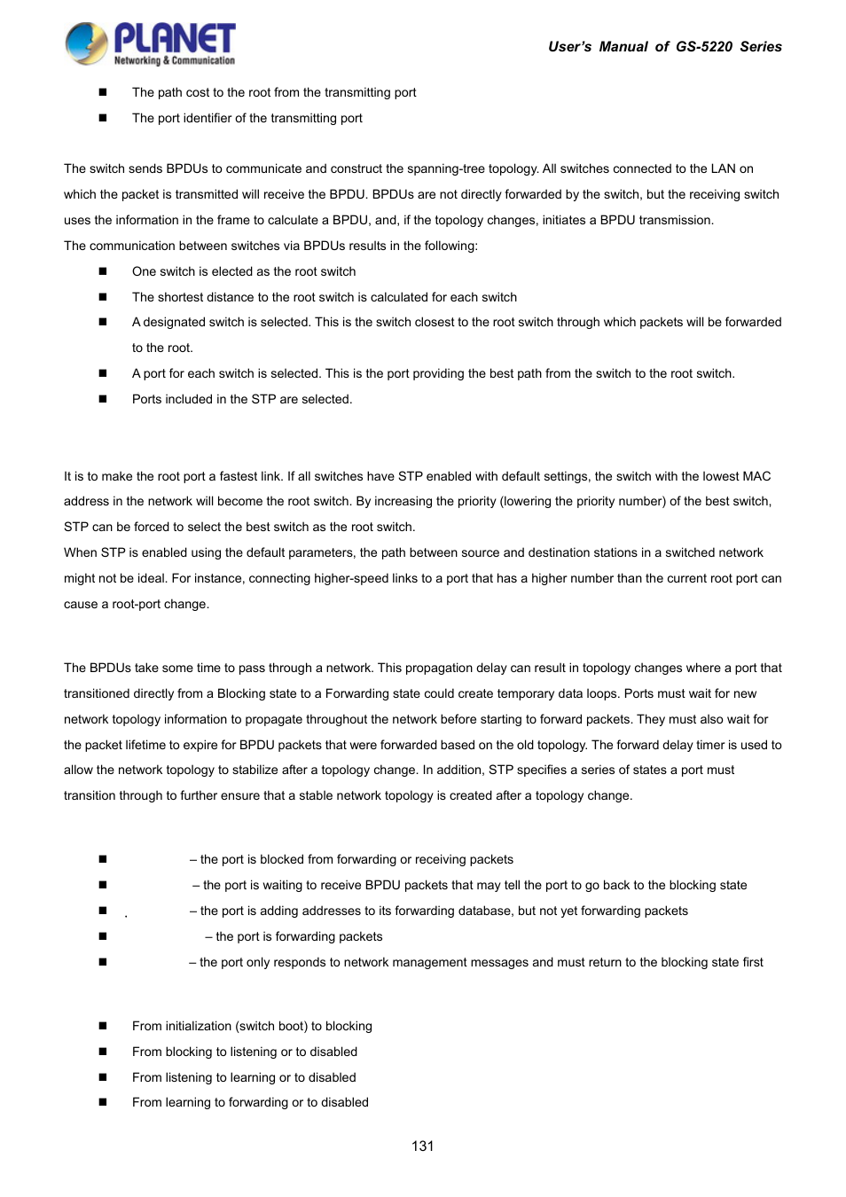 PLANET GS-5220-16S8C User Manual | Page 131 / 343