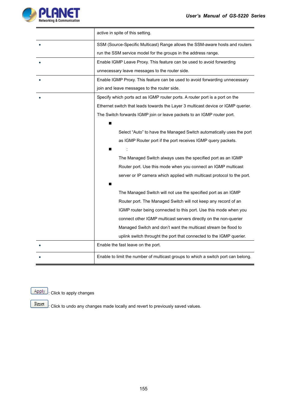 PLANET GS-5220-16S8C User Manual | Page 155 / 343