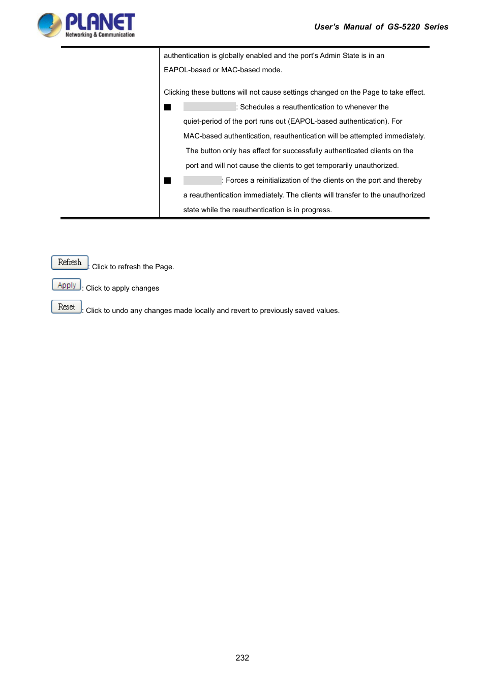 PLANET GS-5220-16S8C User Manual | Page 232 / 343