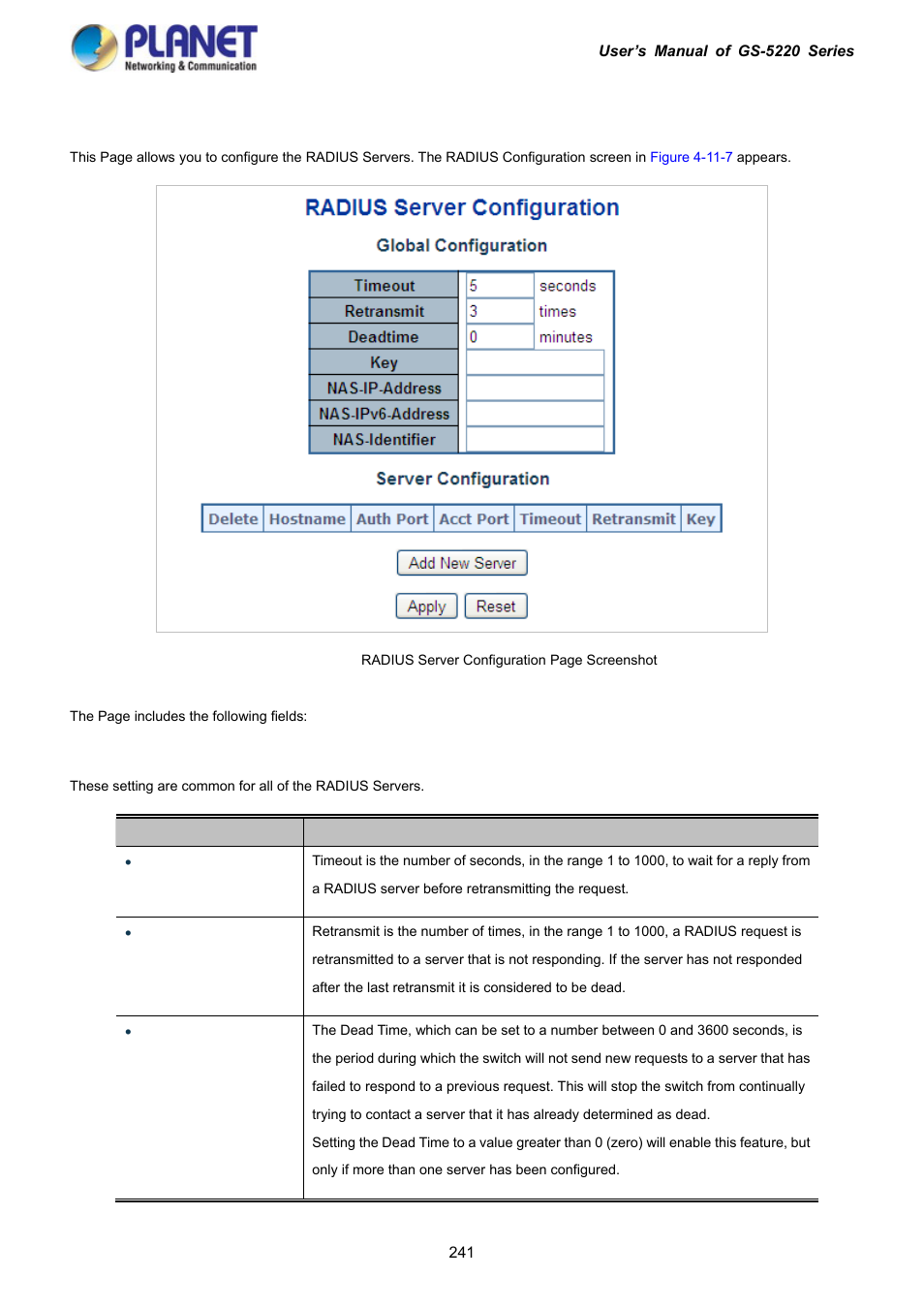 6 radius | PLANET GS-5220-16S8C User Manual | Page 241 / 343