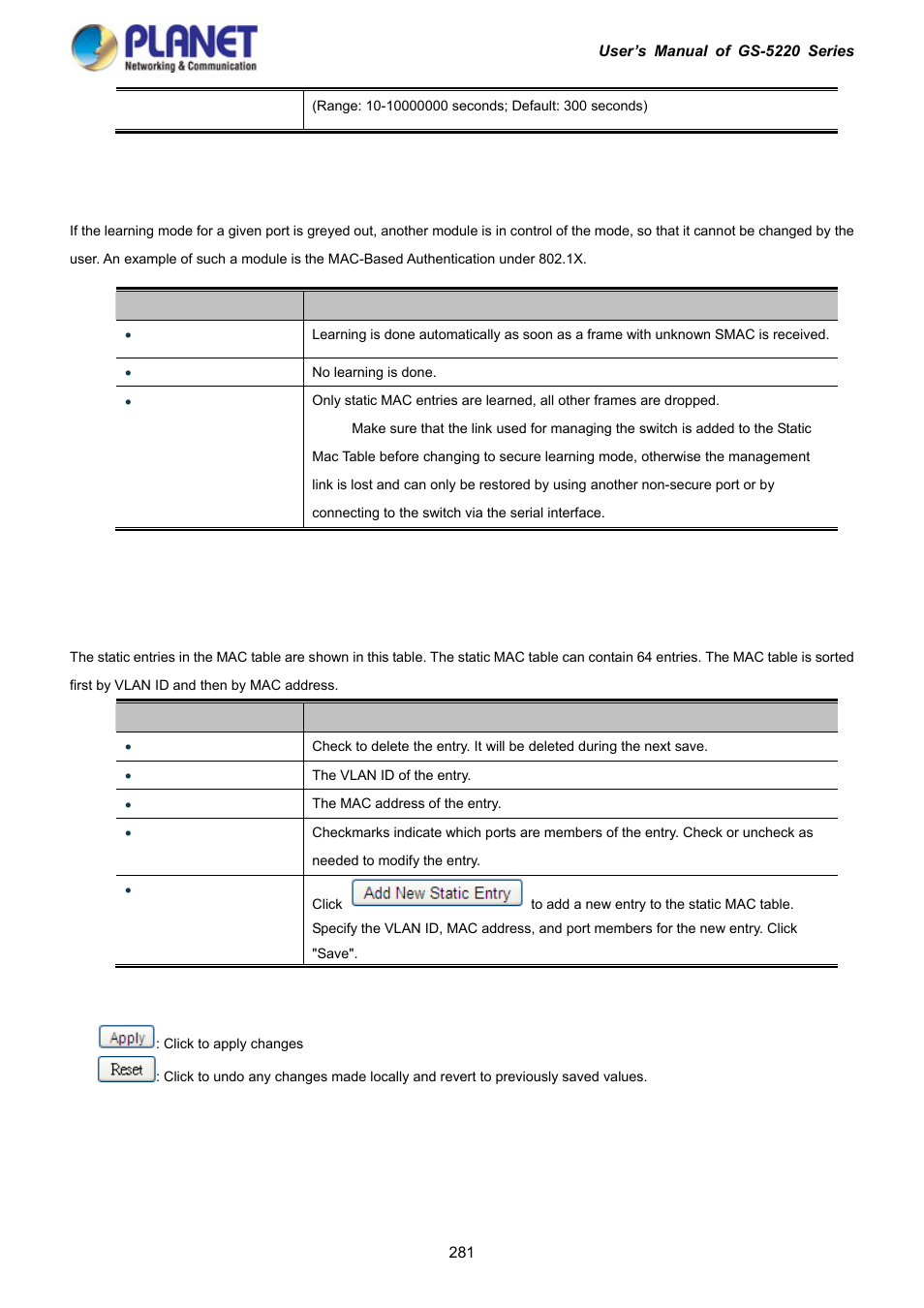 PLANET GS-5220-16S8C User Manual | Page 281 / 343