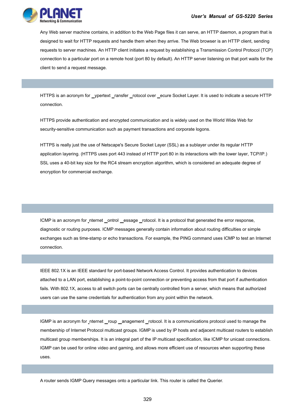 PLANET GS-5220-16S8C User Manual | Page 329 / 343