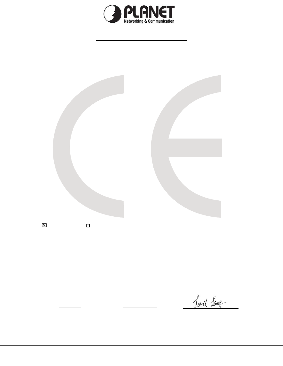 Ec declaration of conformity, Planet technology corporation | PLANET GS-5220-16S8C User Manual | Page 342 / 343