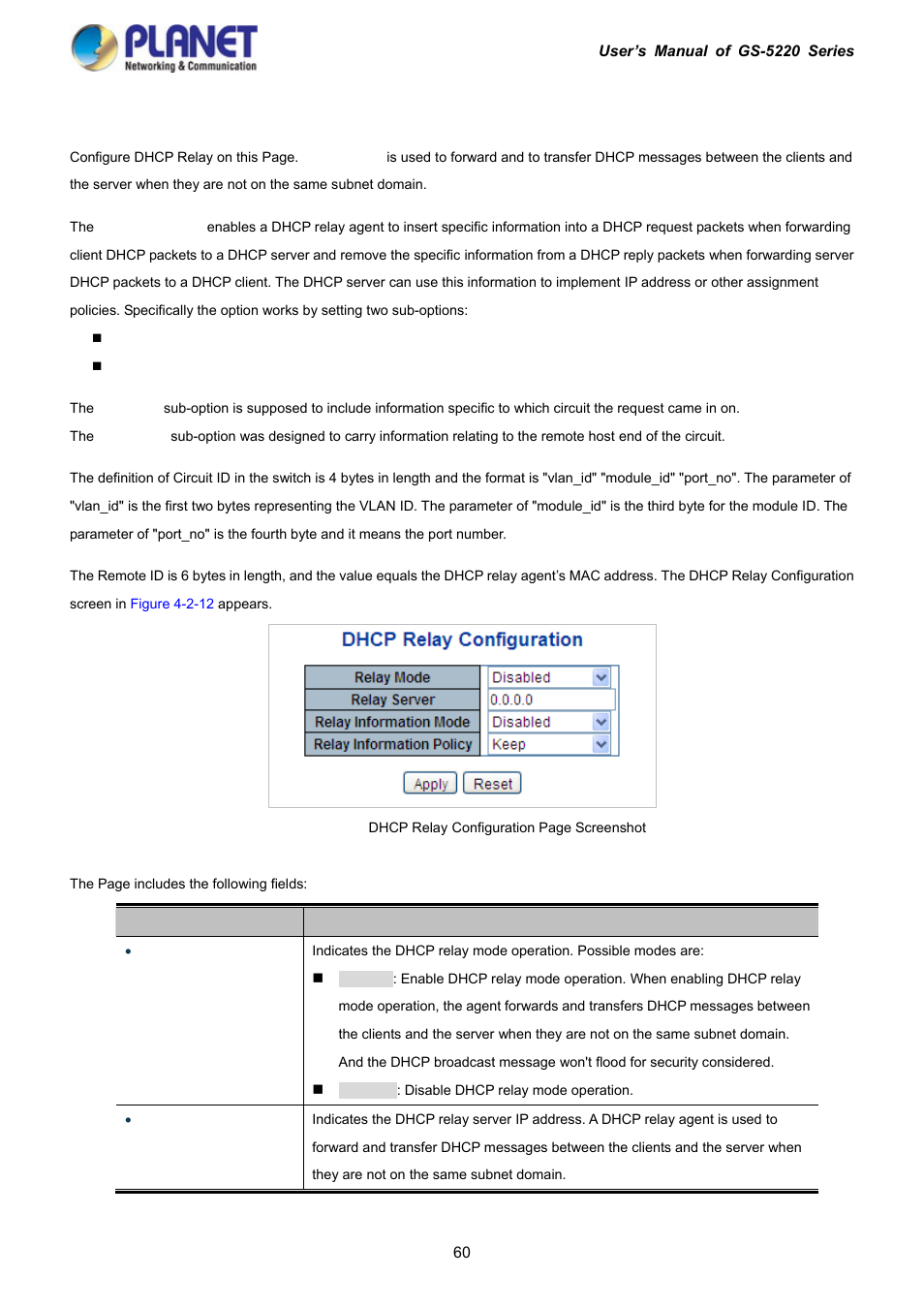 9 dhcp relay | PLANET GS-5220-16S8C User Manual | Page 60 / 343