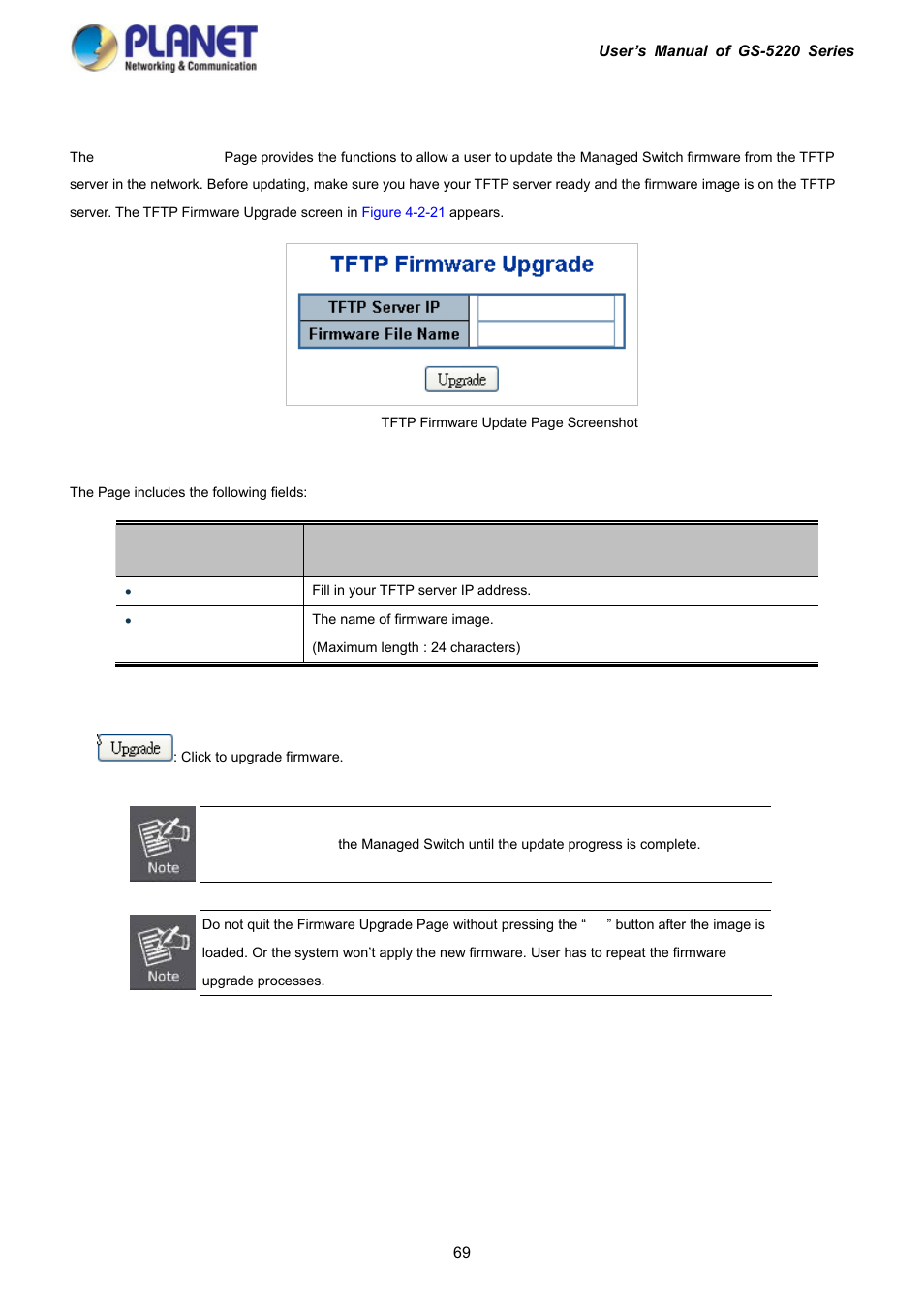 17 tftp firmware upgrade | PLANET GS-5220-16S8C User Manual | Page 69 / 343