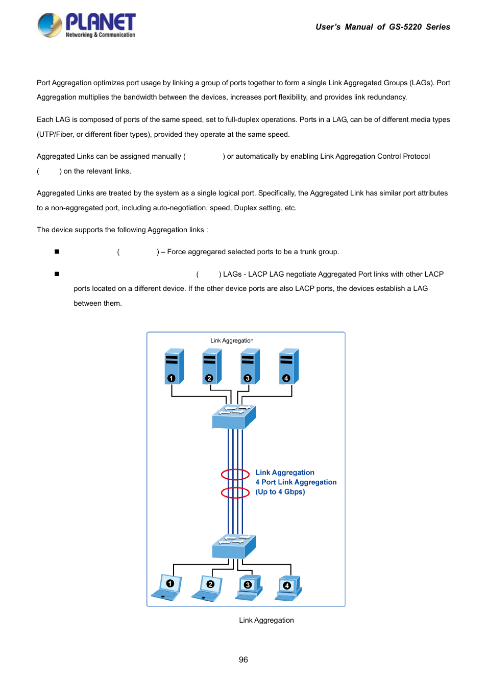 5 link aggregation | PLANET GS-5220-16S8C User Manual | Page 96 / 343