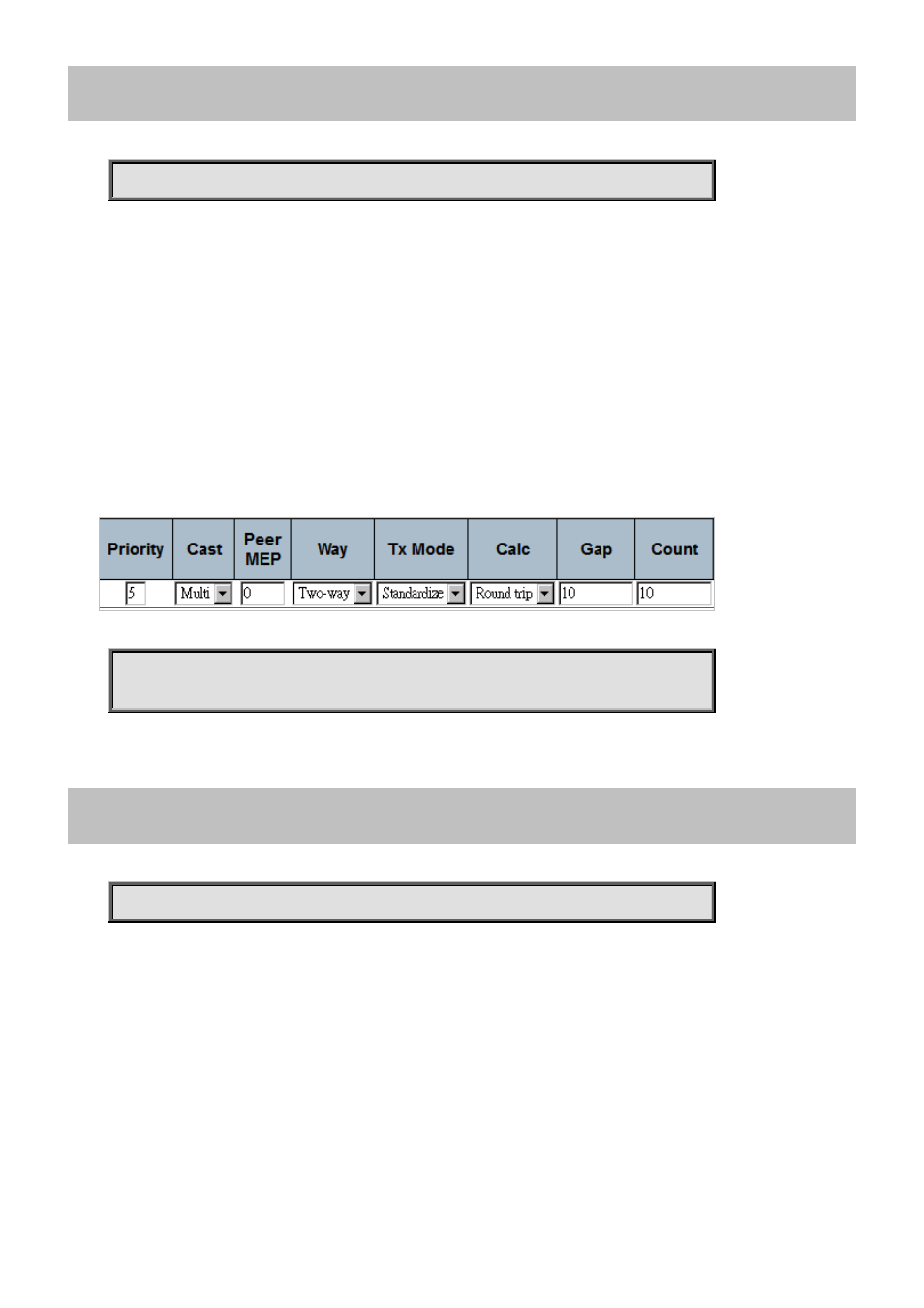 129 mep <instance> dm ns, 130 mep <instance> dm overflow-reset | PLANET GS-5220-48T4X User Manual | Page 245 / 433