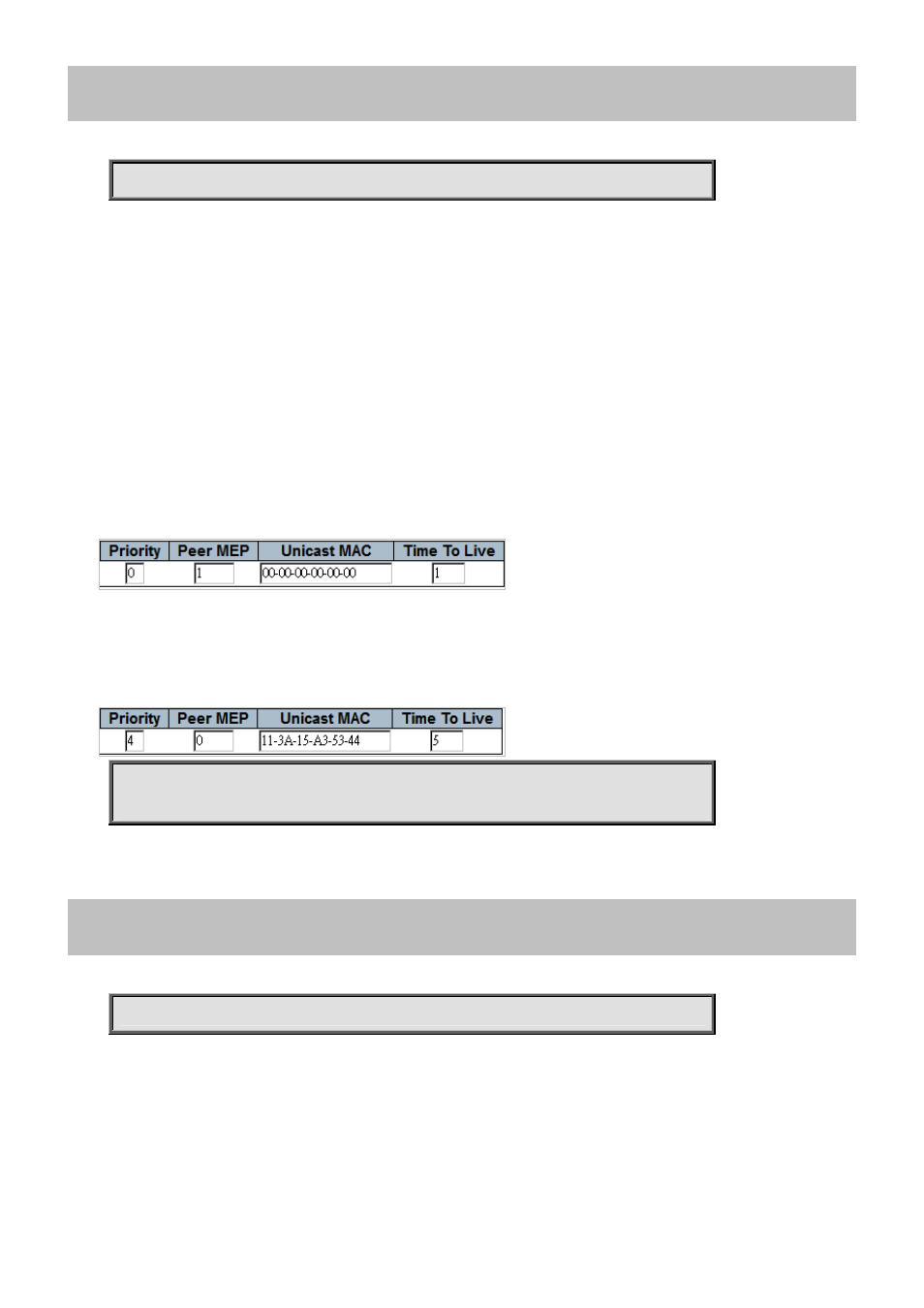 138 mep <instance> lt, 139 mep <instance> meg-id | PLANET GS-5220-48T4X User Manual | Page 251 / 433