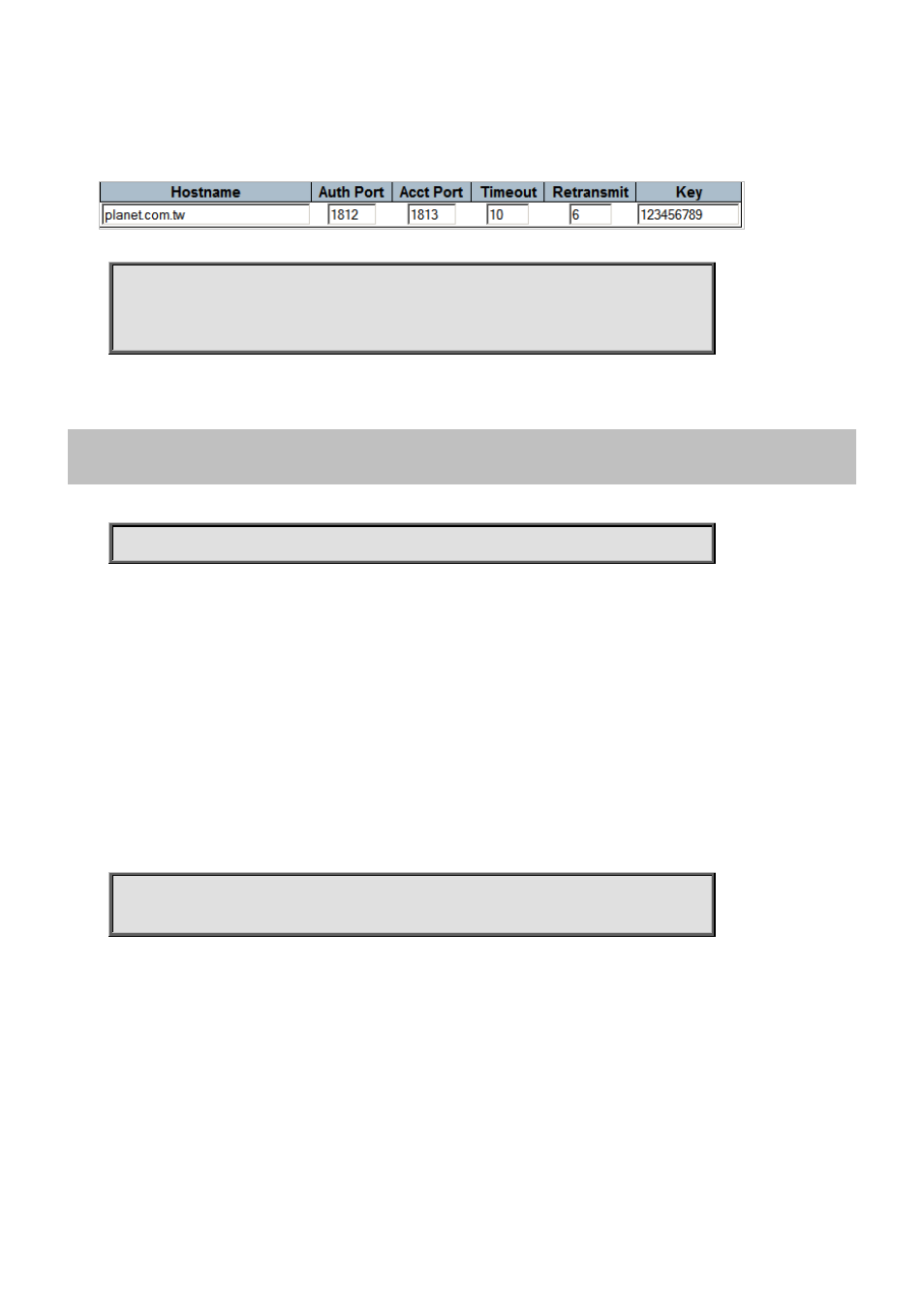 196 radius-server key | PLANET GS-5220-48T4X User Manual | Page 292 / 433