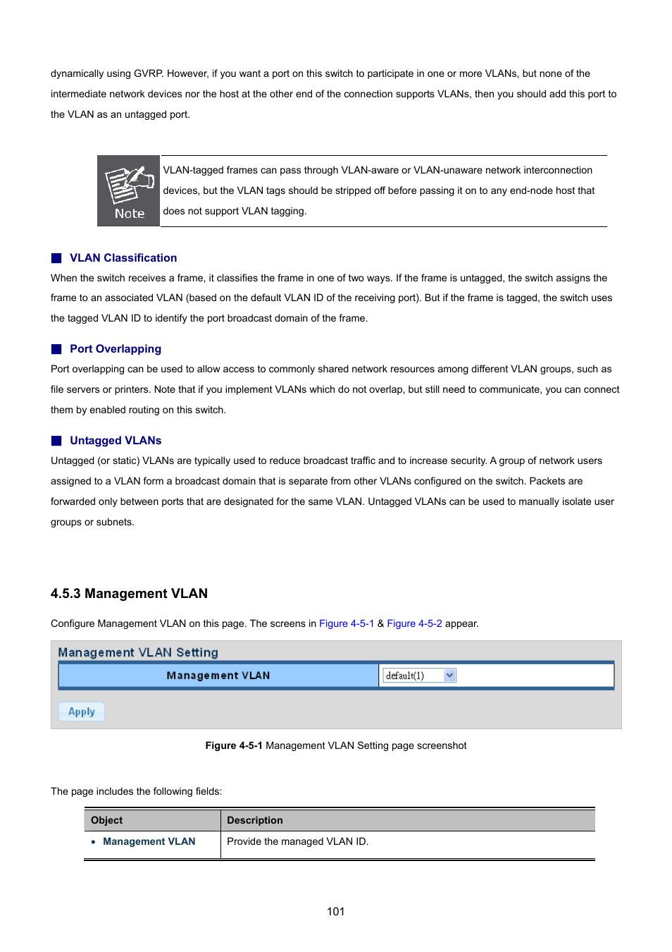 3 management vlan | PLANET GSD-1002M User Manual | Page 101 / 313