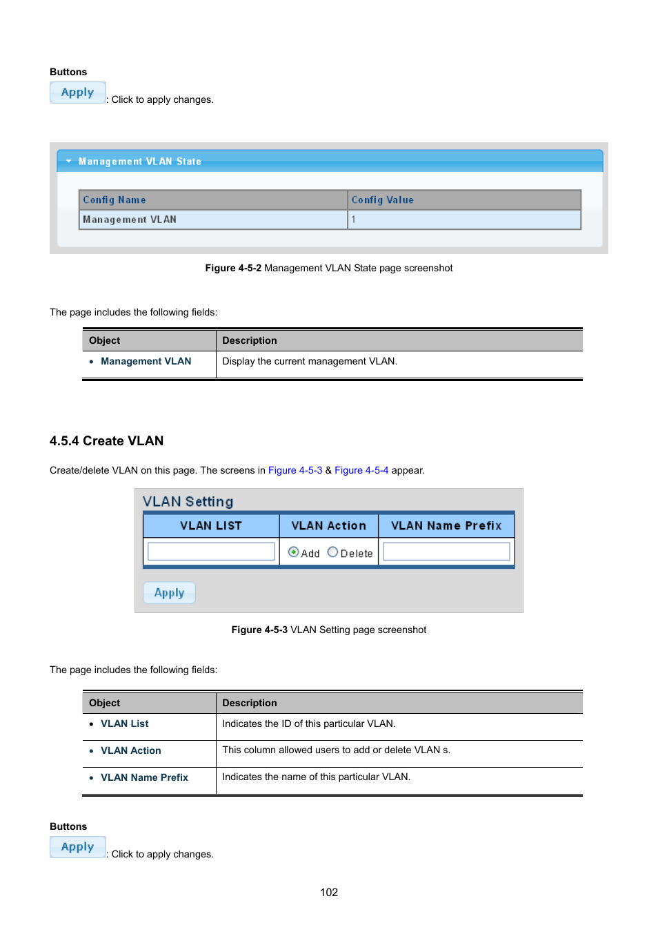 4 create vlan | PLANET GSD-1002M User Manual | Page 102 / 313