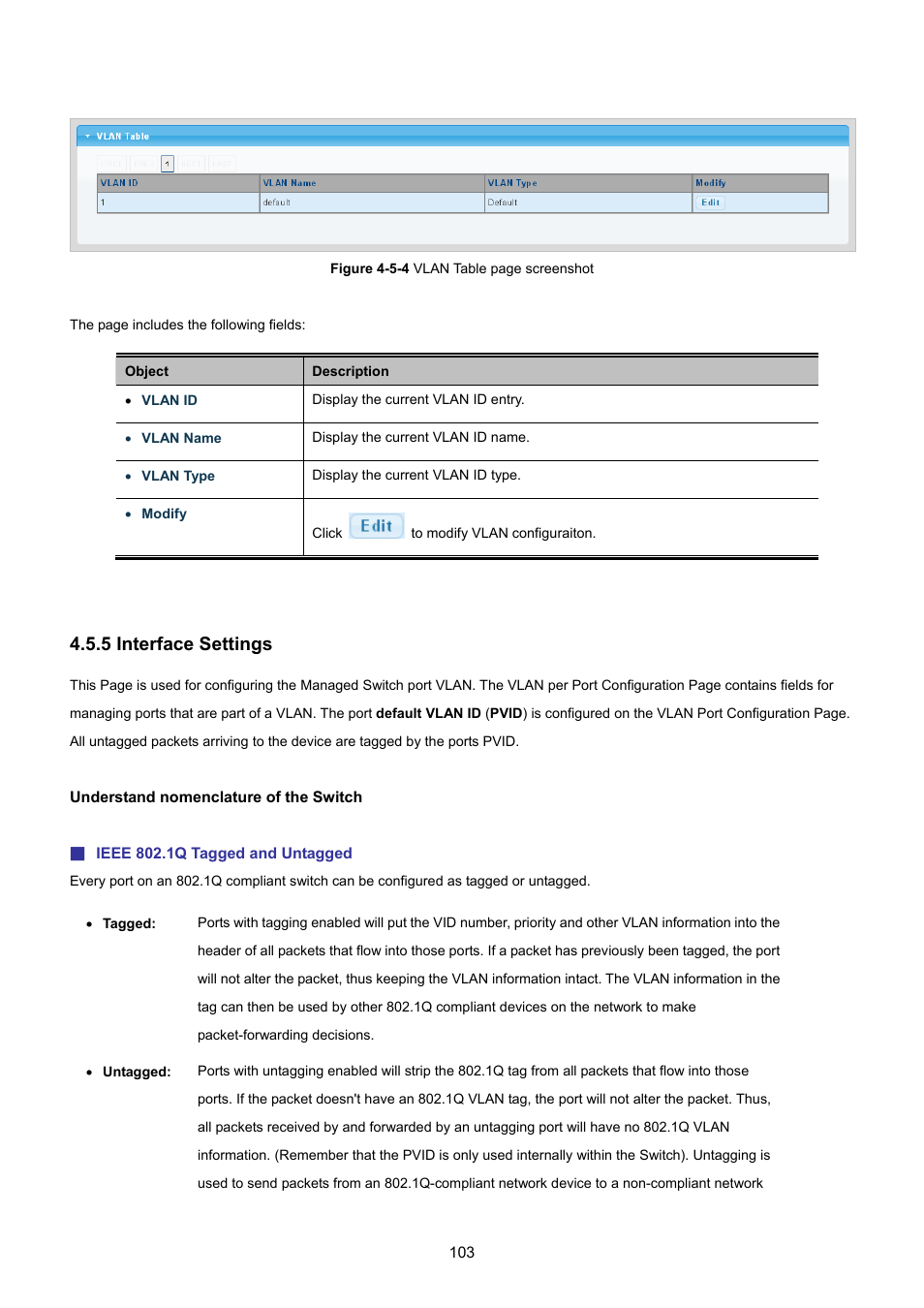 5 interface settings | PLANET GSD-1002M User Manual | Page 103 / 313