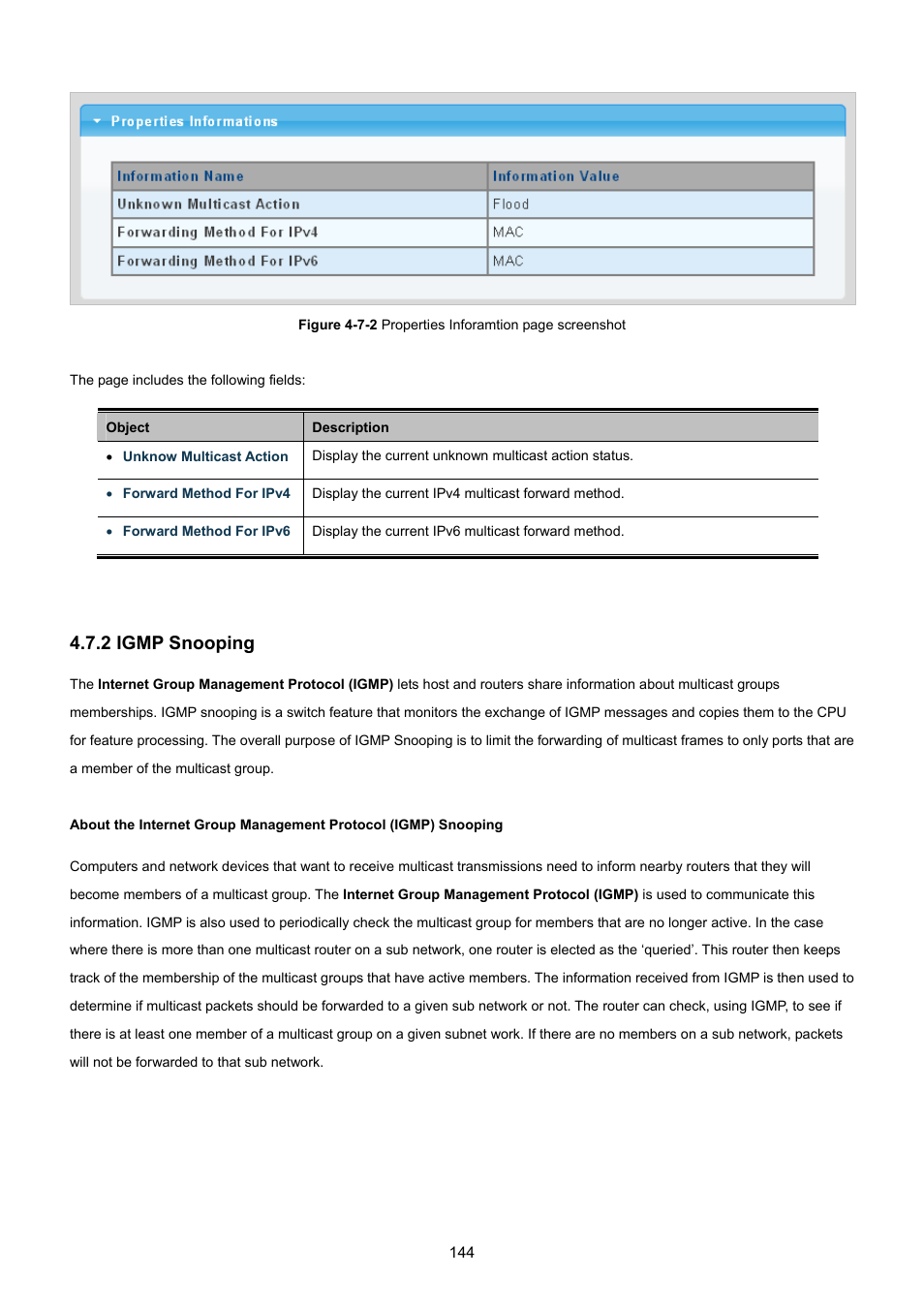 2 igmp snooping | PLANET GSD-1002M User Manual | Page 144 / 313