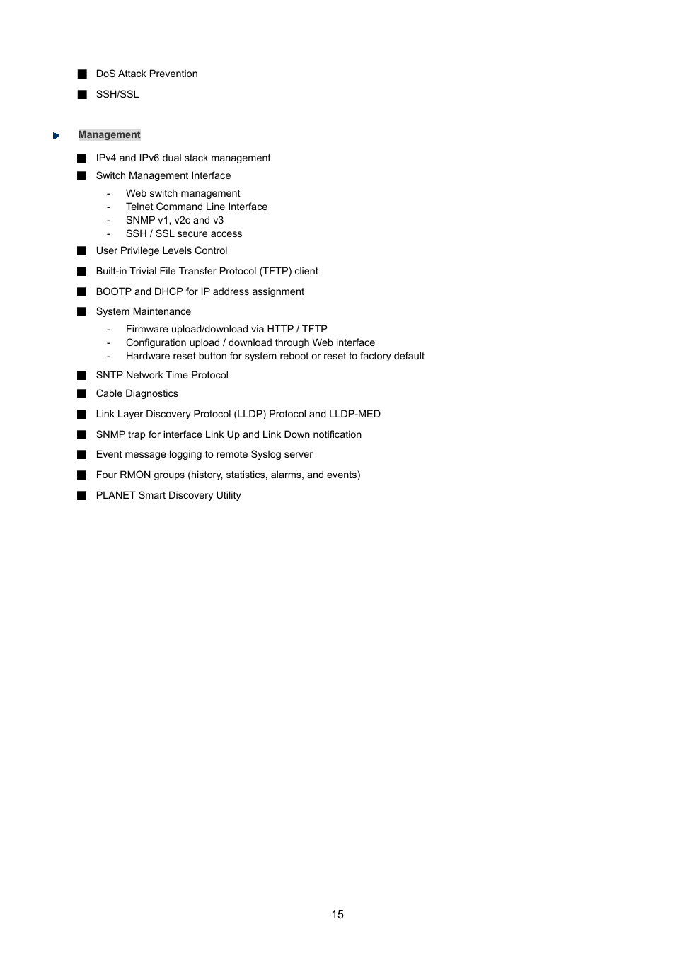 PLANET GSD-1002M User Manual | Page 15 / 313