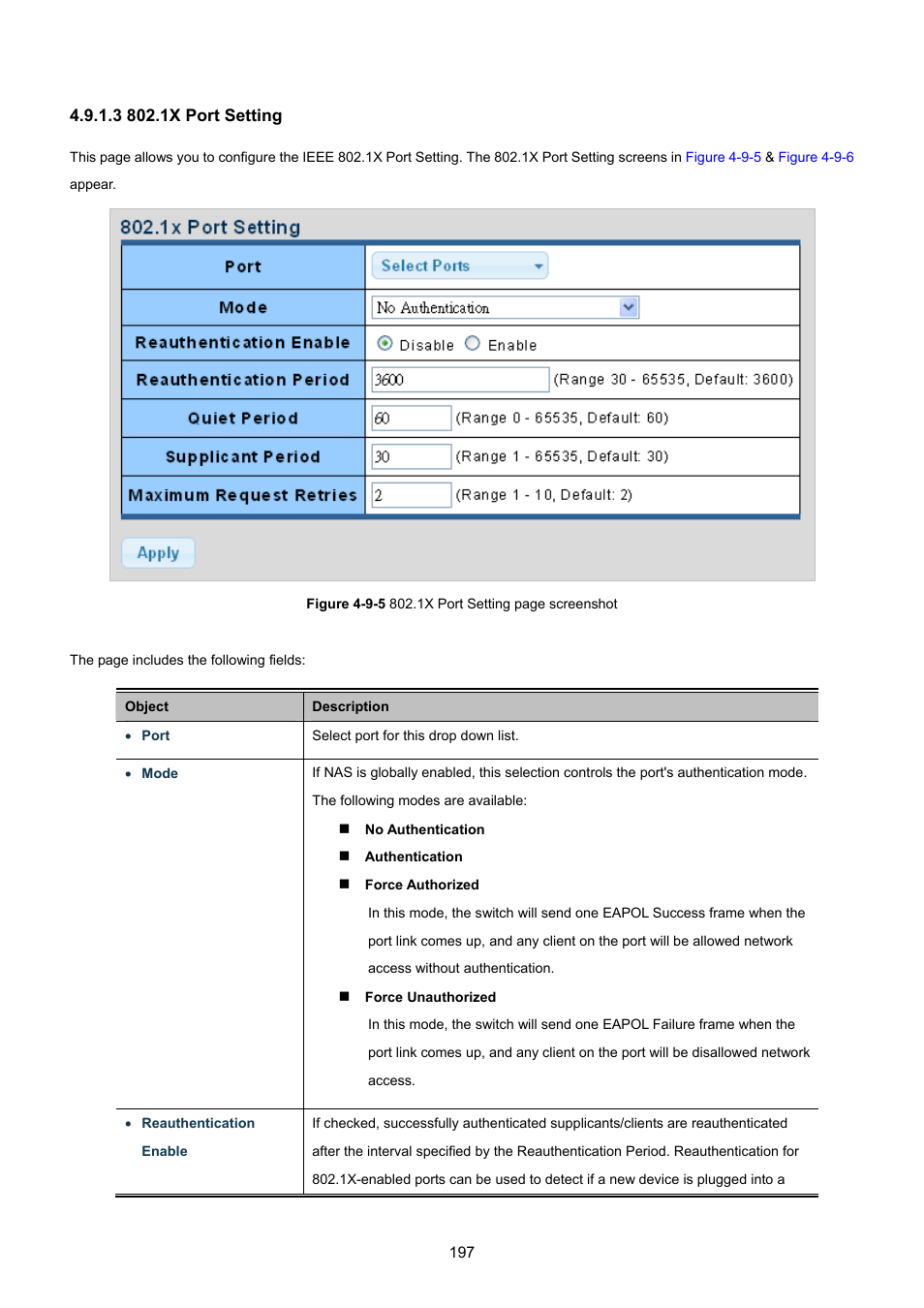 3 802.1x port setting | PLANET GSD-1002M User Manual | Page 197 / 313
