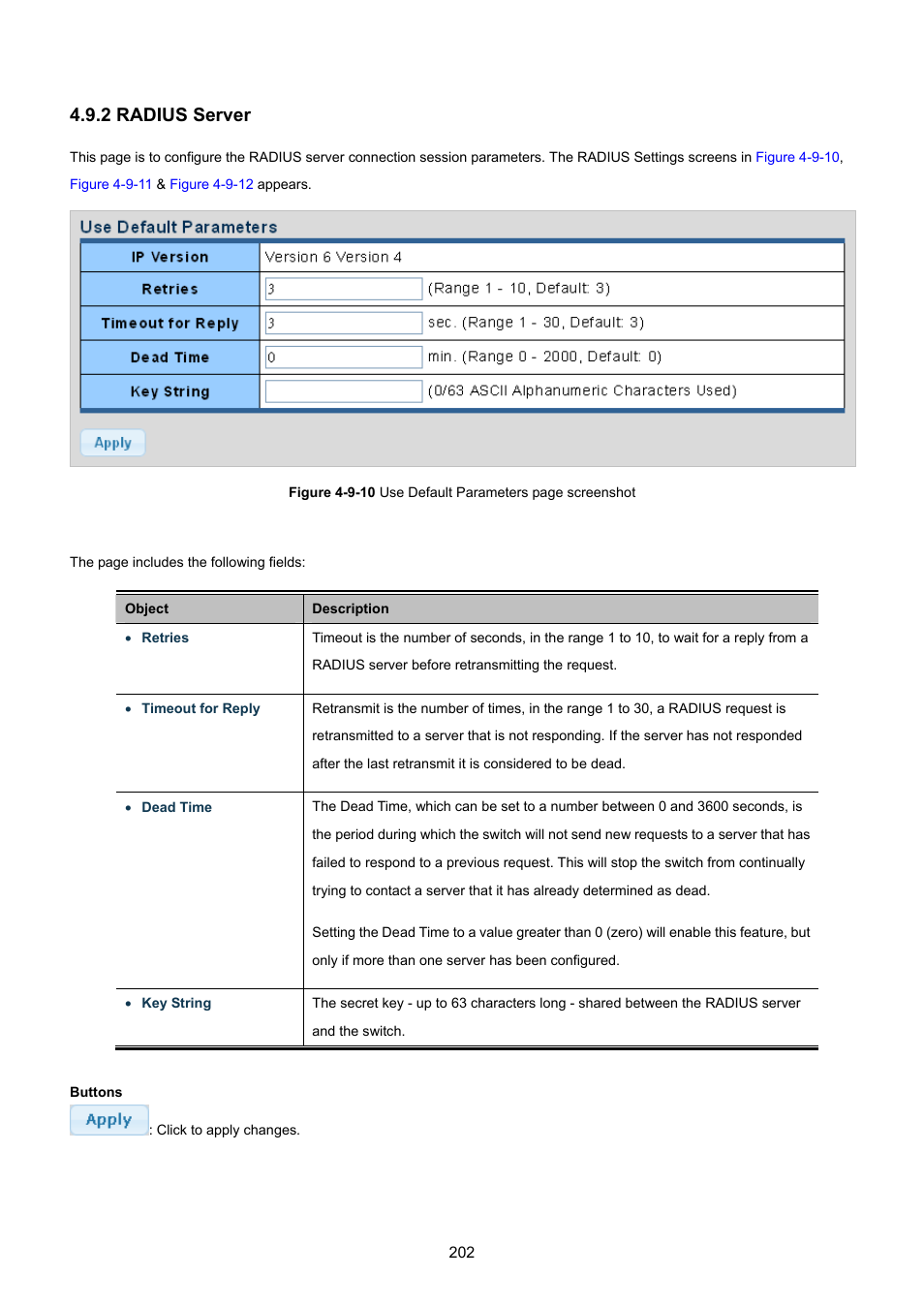 2 radius server | PLANET GSD-1002M User Manual | Page 202 / 313