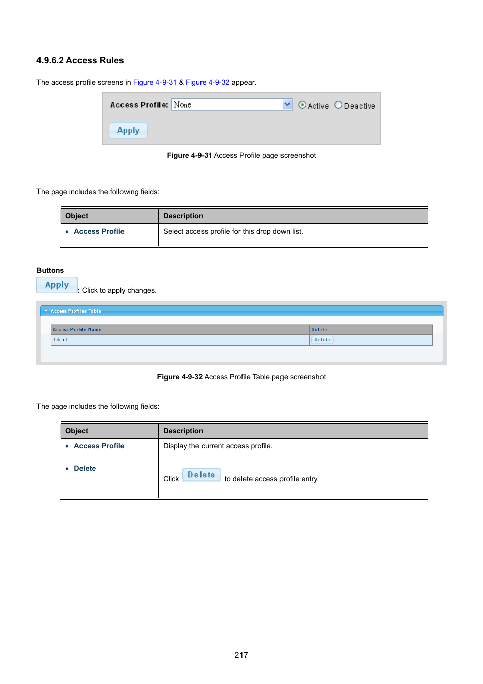 2 access rules | PLANET GSD-1002M User Manual | Page 217 / 313
