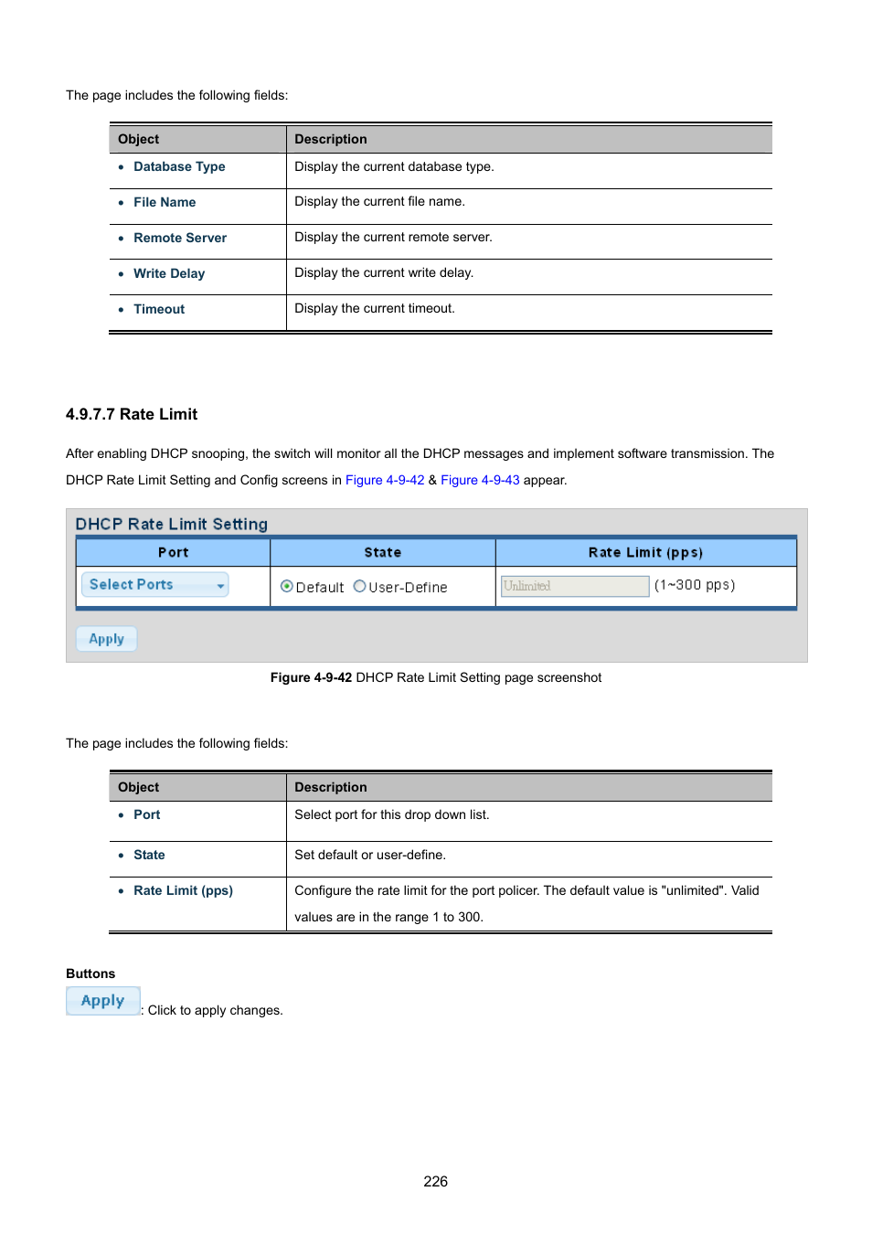 7 rate limit | PLANET GSD-1002M User Manual | Page 226 / 313