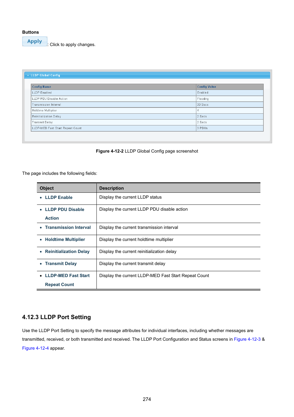 3 lldp port setting | PLANET GSD-1002M User Manual | Page 274 / 313