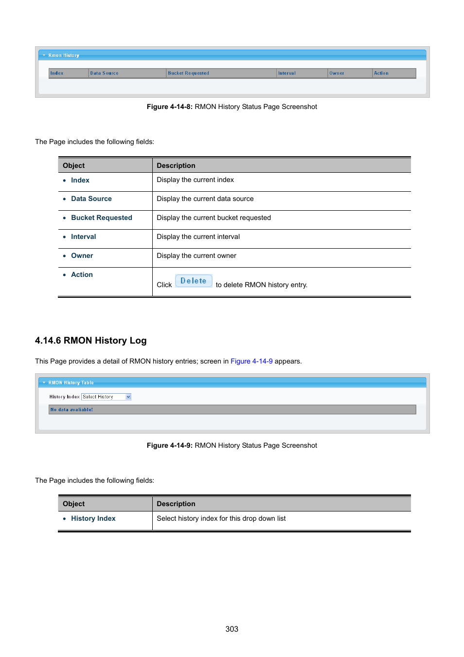 6 rmon history log | PLANET GSD-1002M User Manual | Page 303 / 313