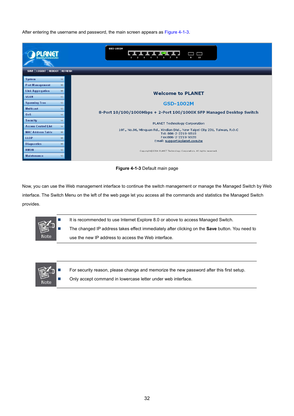 PLANET GSD-1002M User Manual | Page 32 / 313
