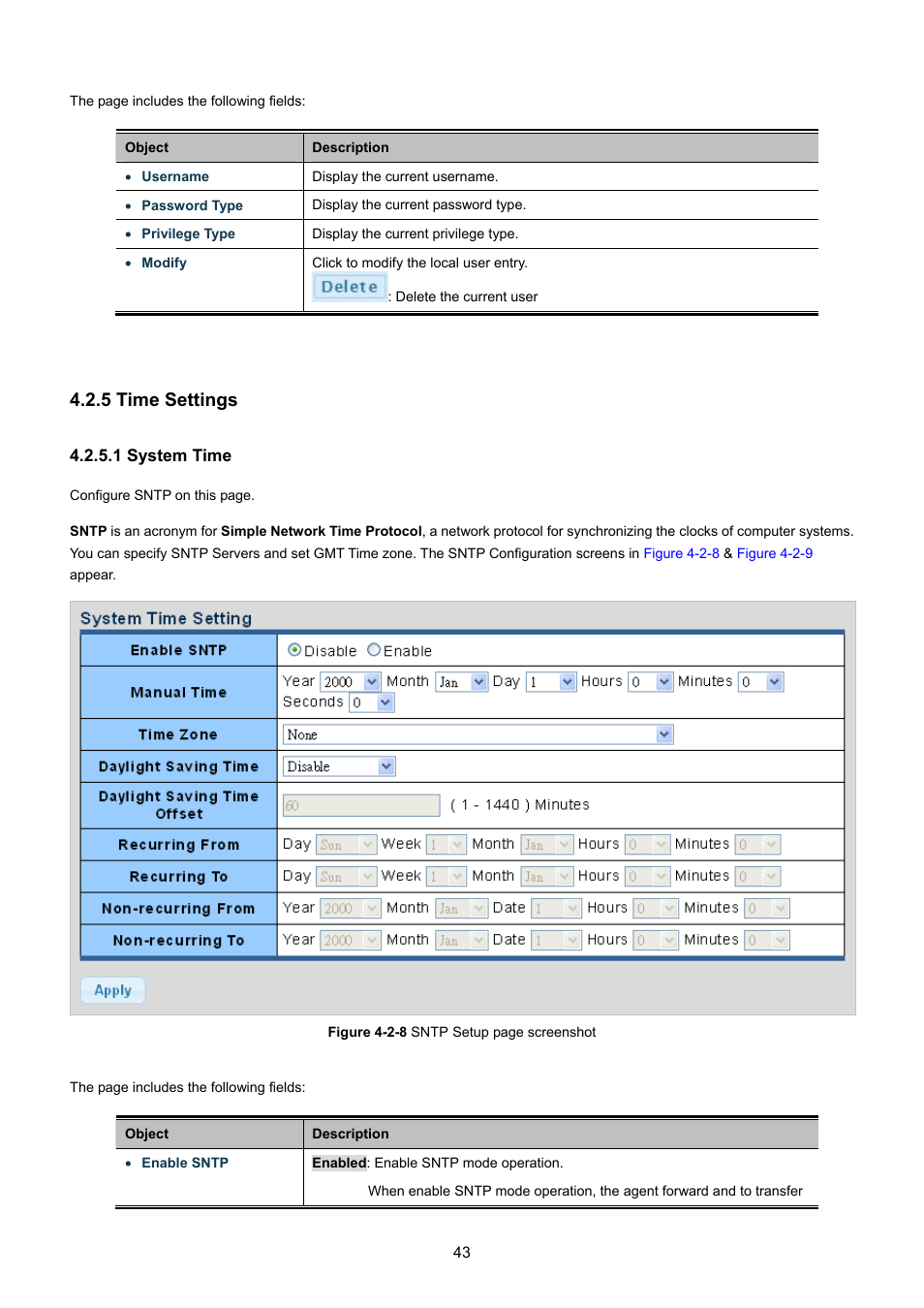 5 time settings, 1 system time | PLANET GSD-1002M User Manual | Page 43 / 313