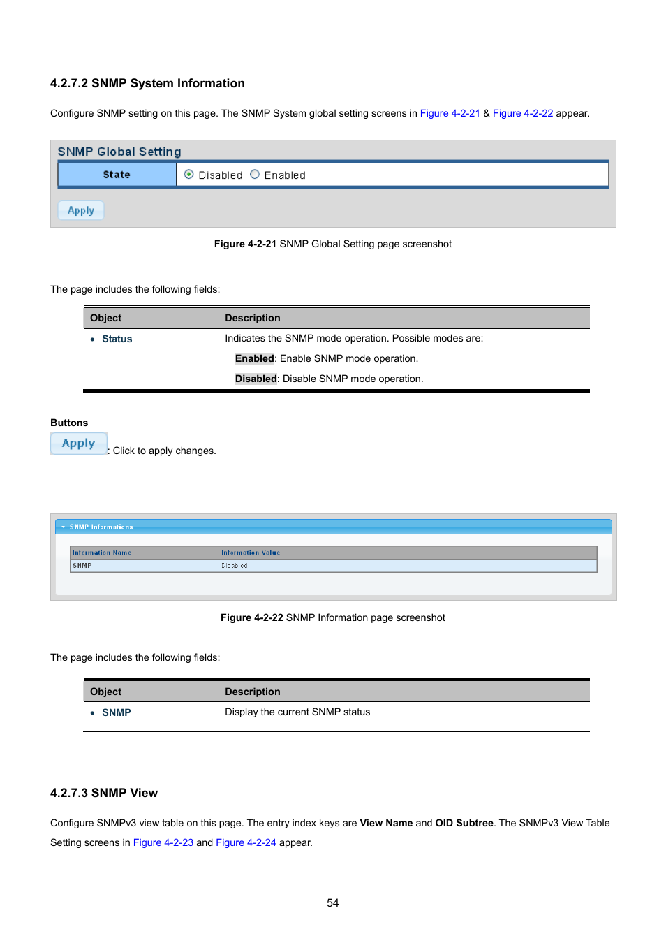 2 snmp system information, 3 snmp view | PLANET GSD-1002M User Manual | Page 54 / 313