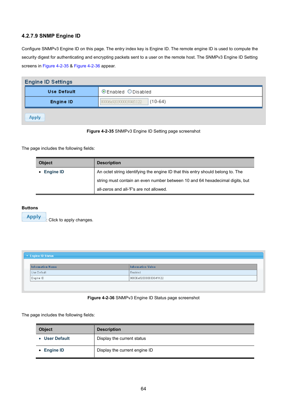 9 snmp engine id, 10 snmp engine id | PLANET GSD-1002M User Manual | Page 64 / 313